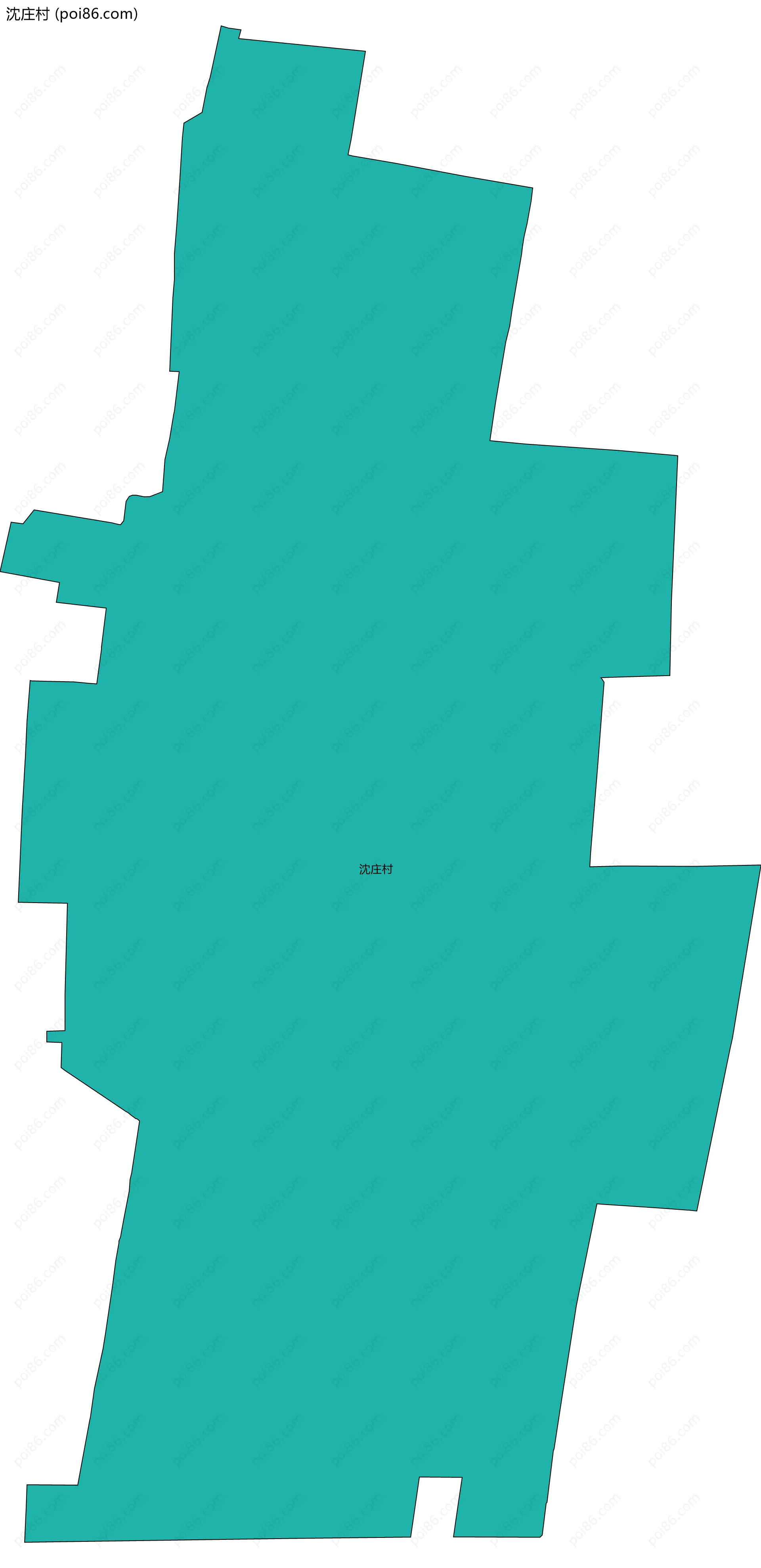 沈庄村边界地图