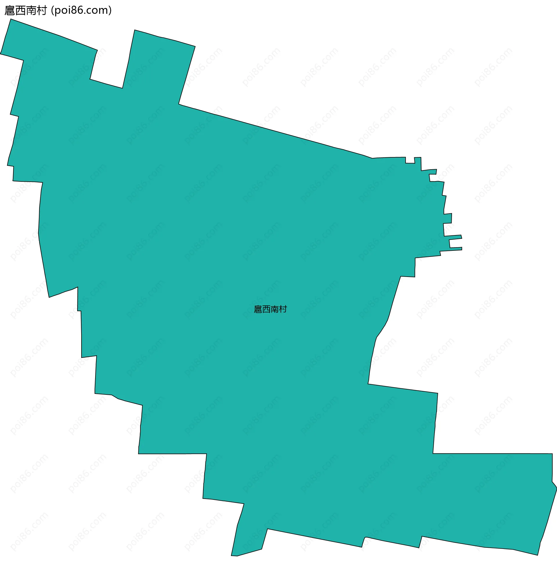 扈西南村边界地图