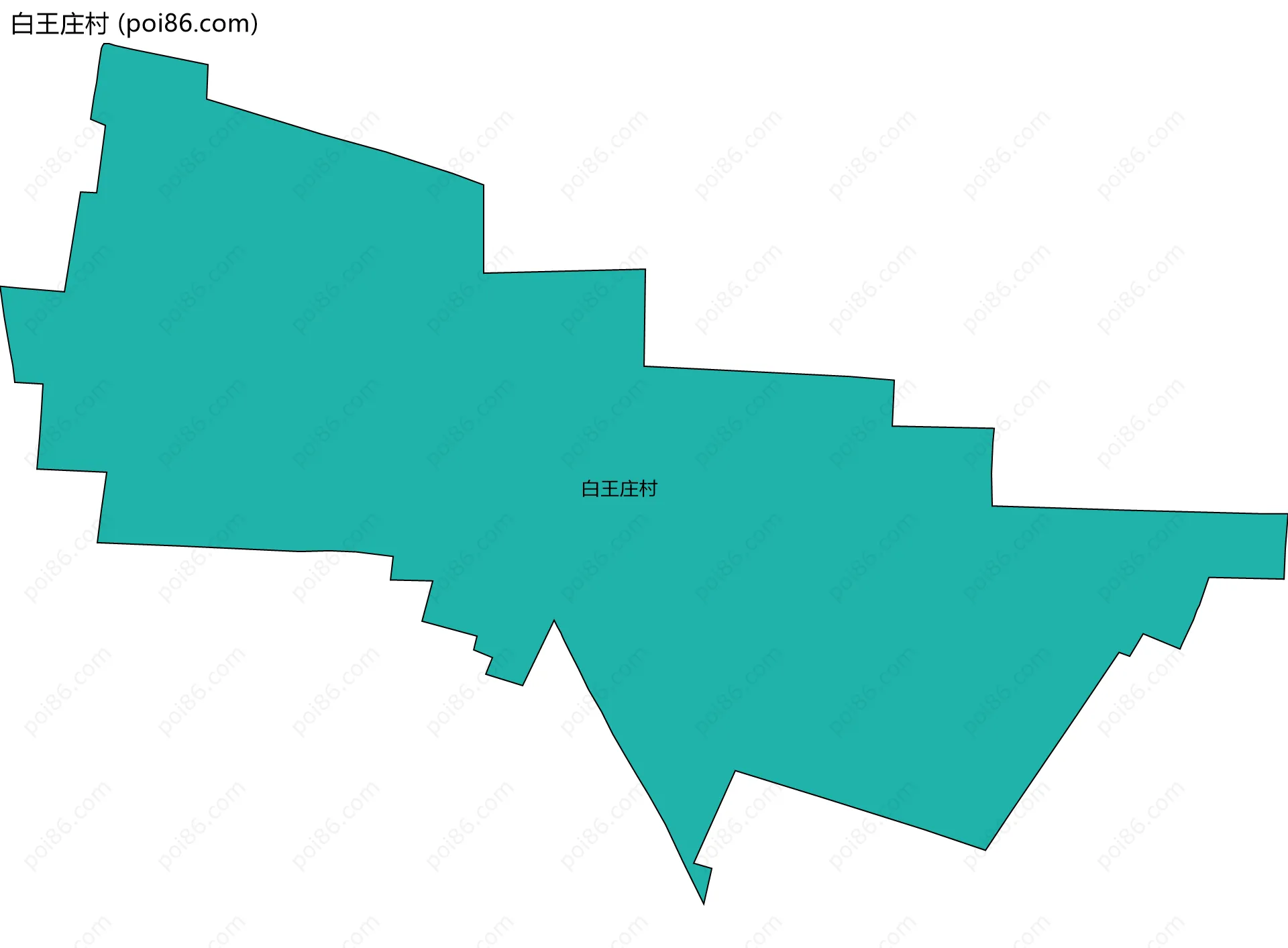 白王庄村边界地图