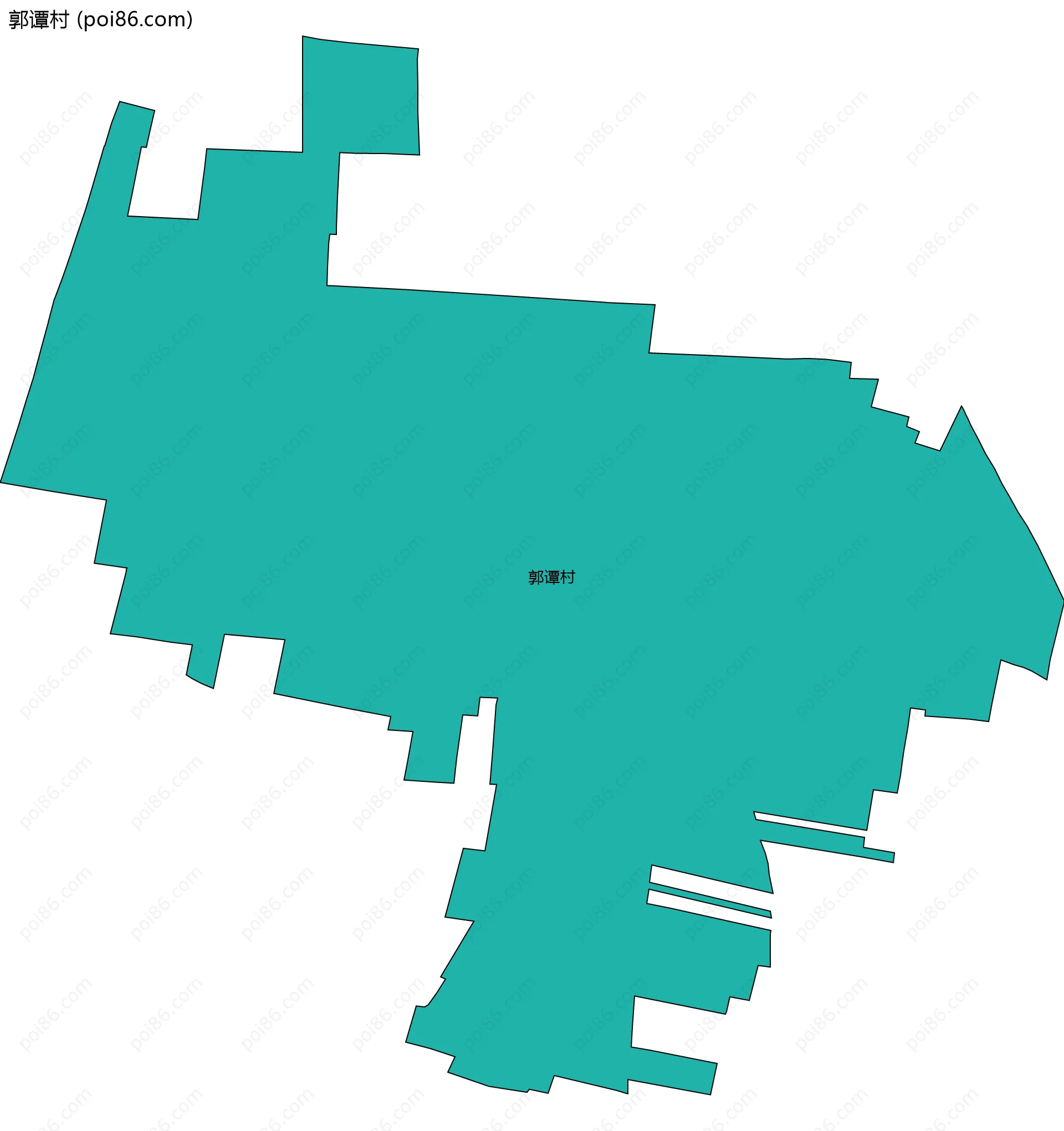 郭谭村边界地图