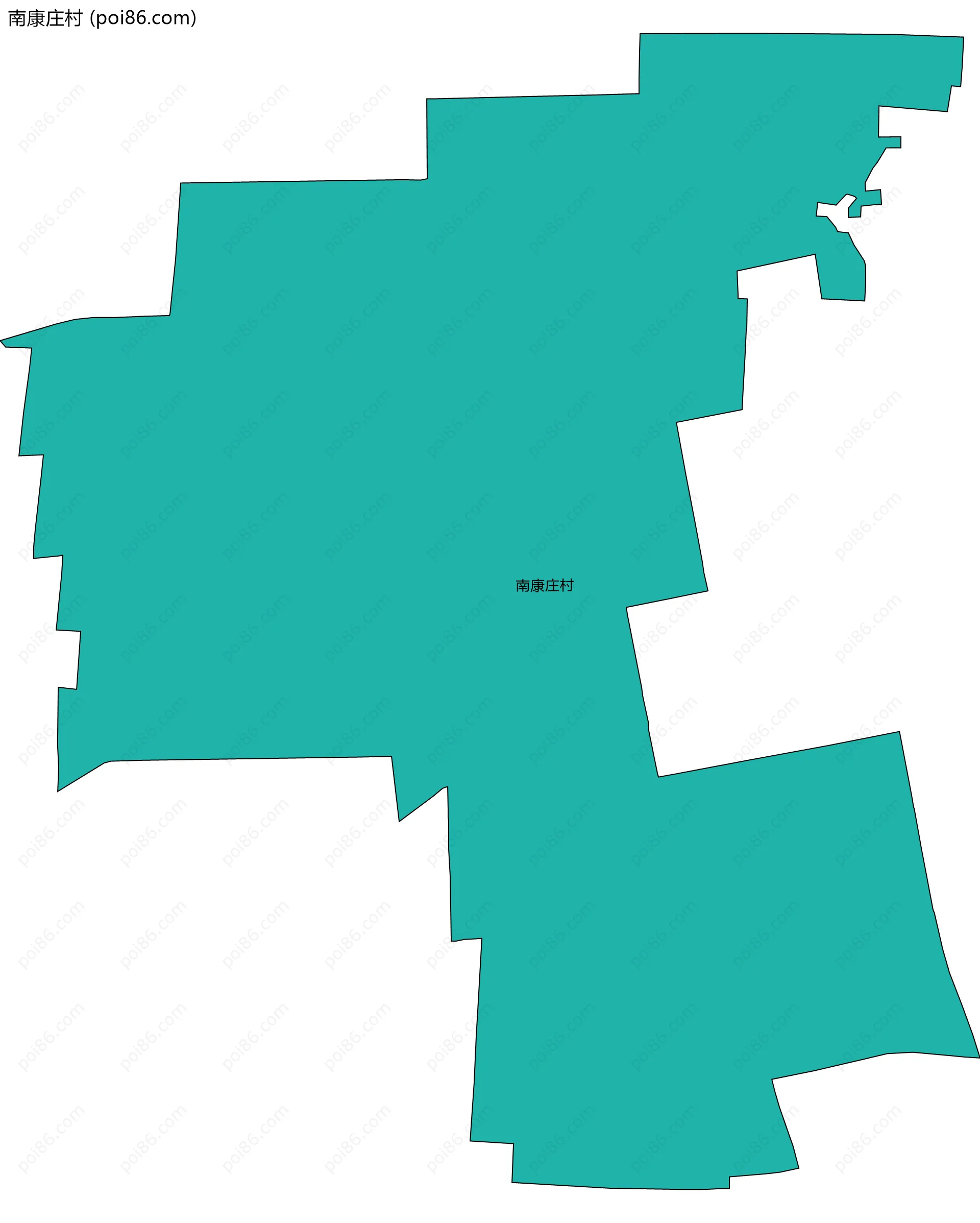 南康庄村边界地图