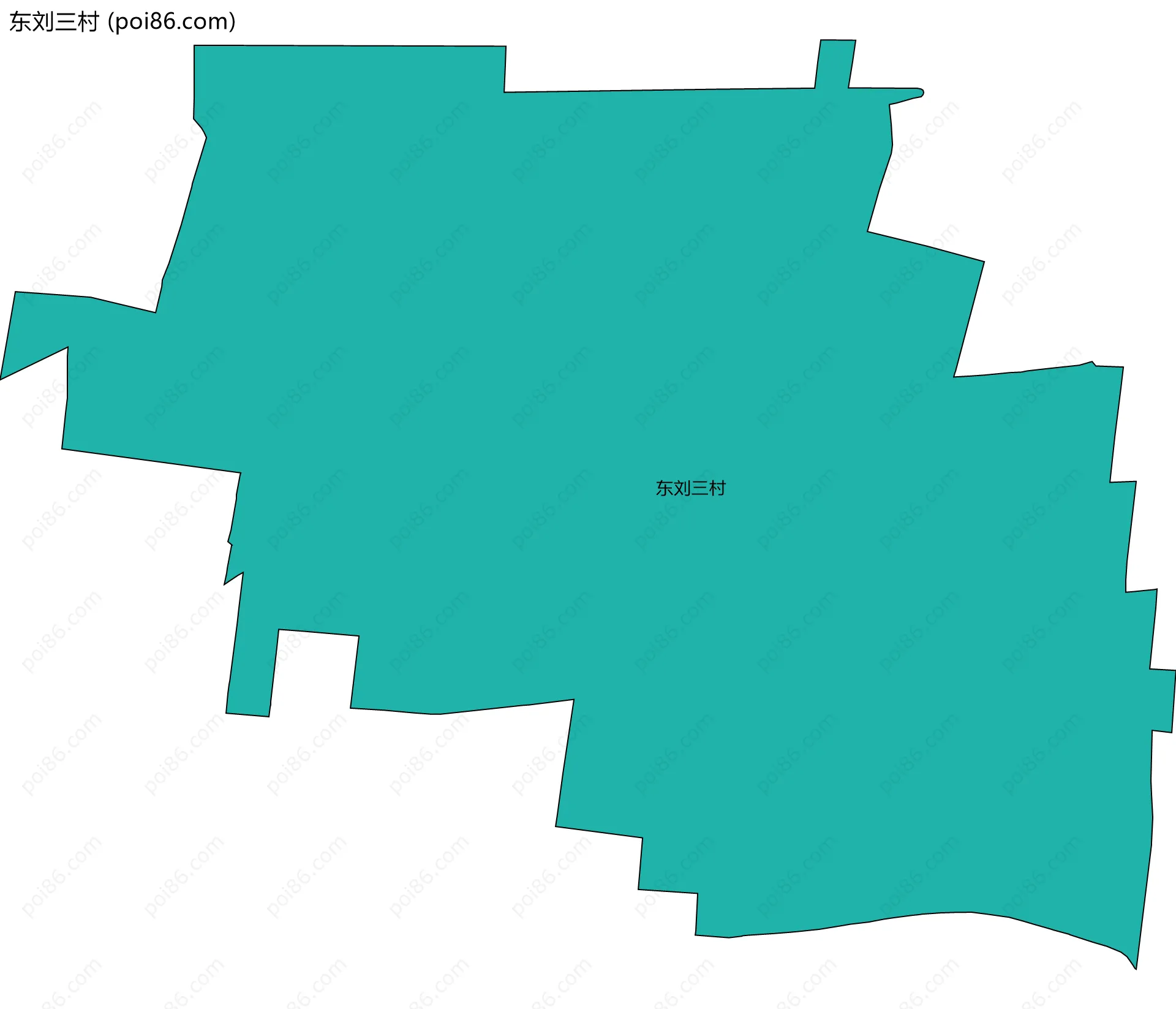 东刘三村边界地图