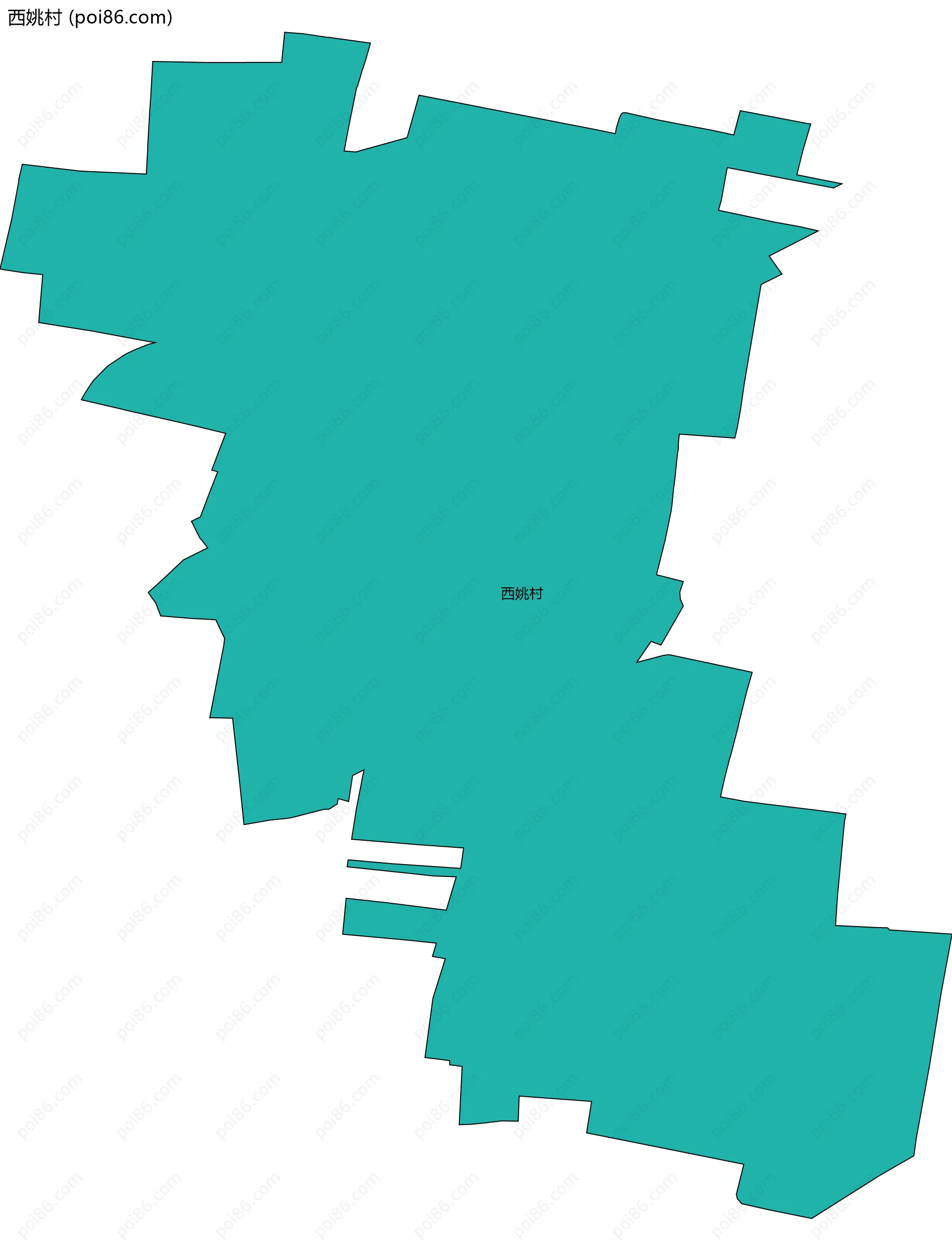 西姚村边界地图