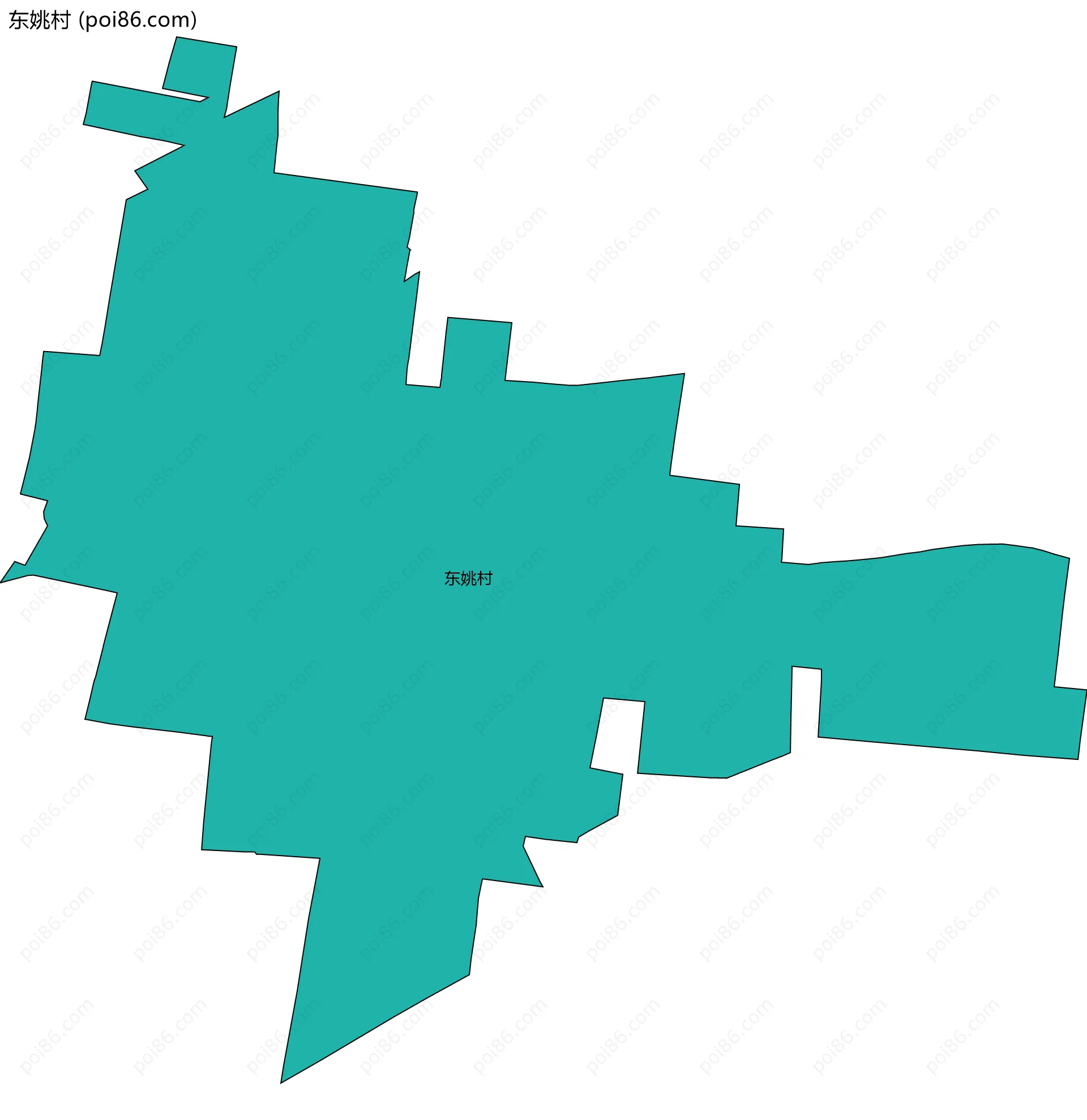 东姚村边界地图