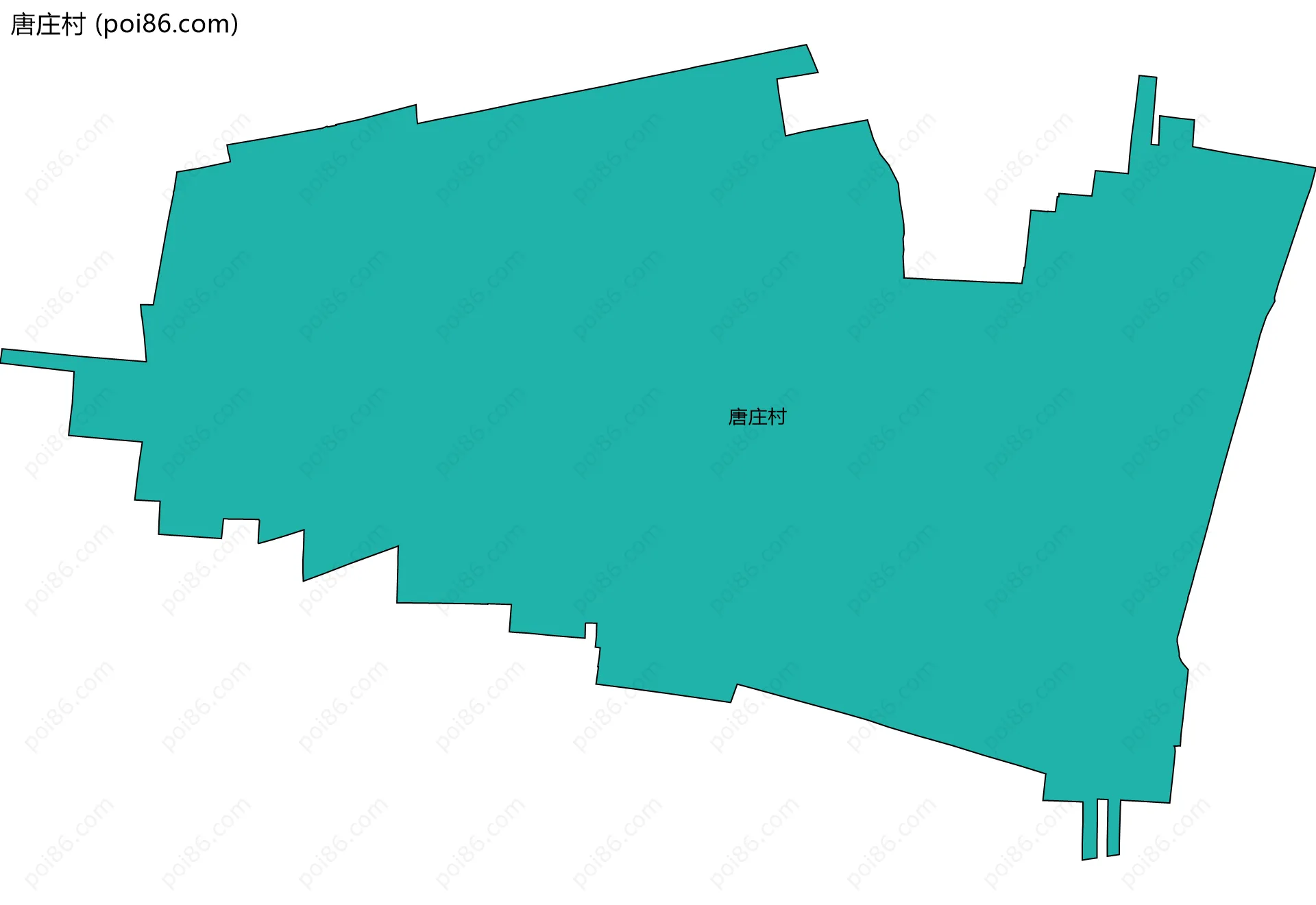 唐庄村边界地图