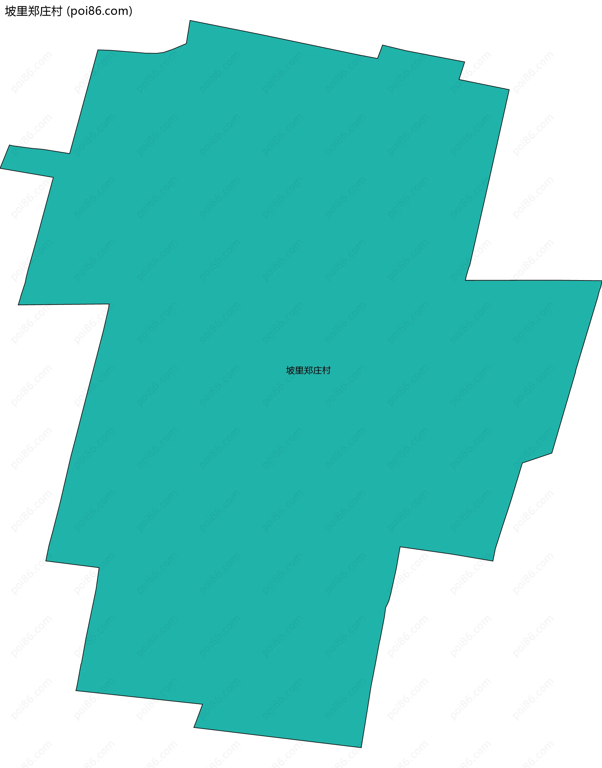 坡里郑庄村边界地图
