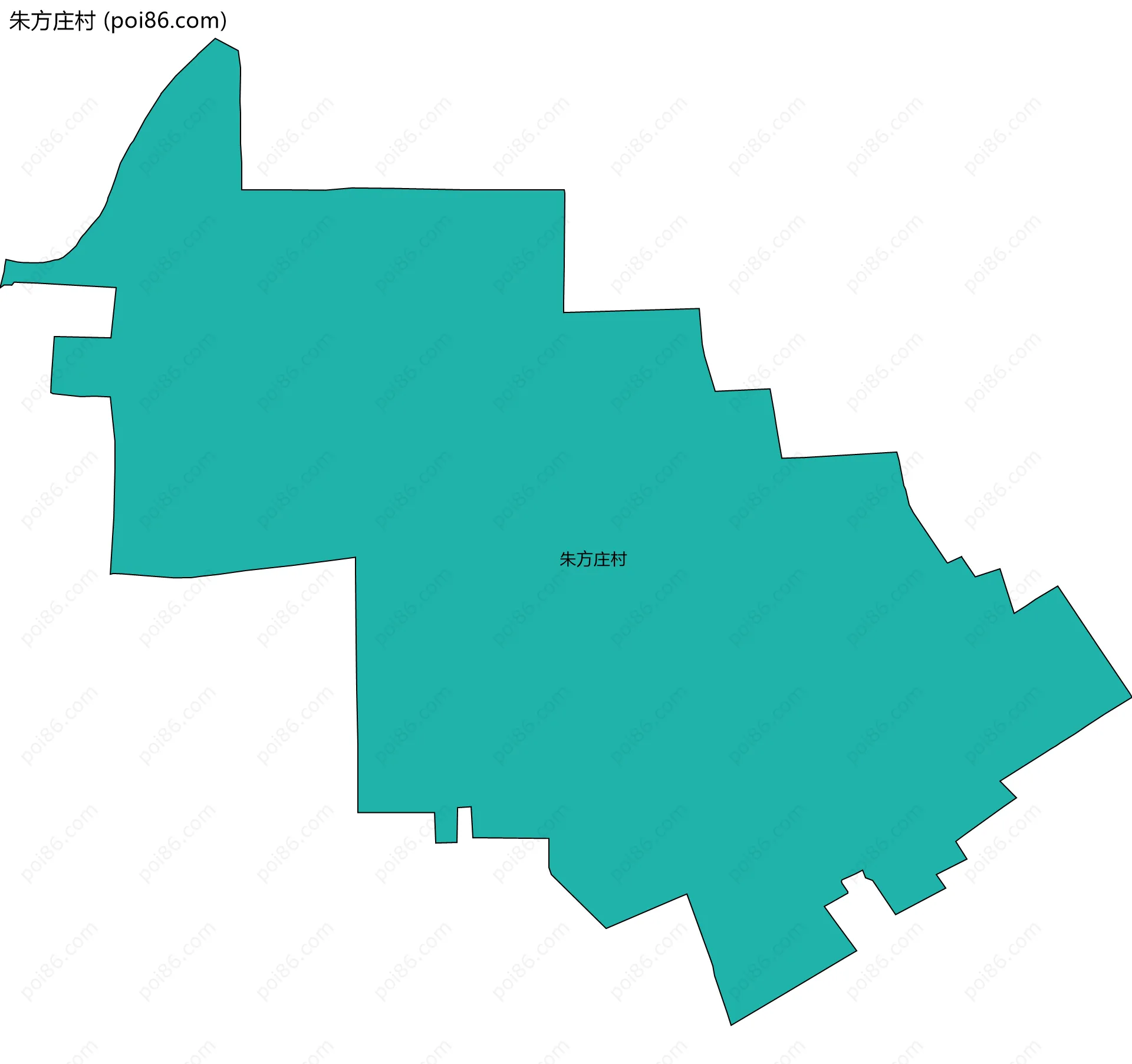 朱方庄村边界地图