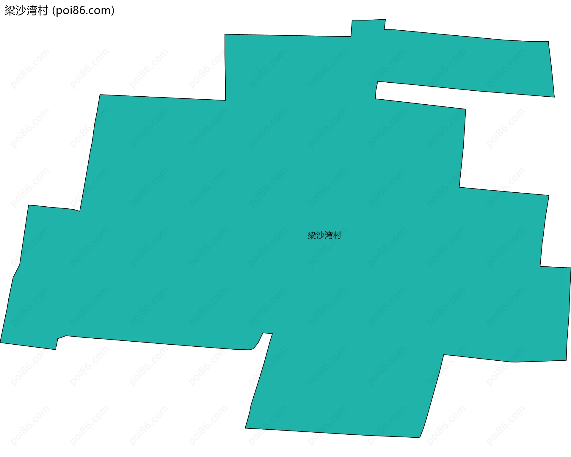 梁沙湾村边界地图
