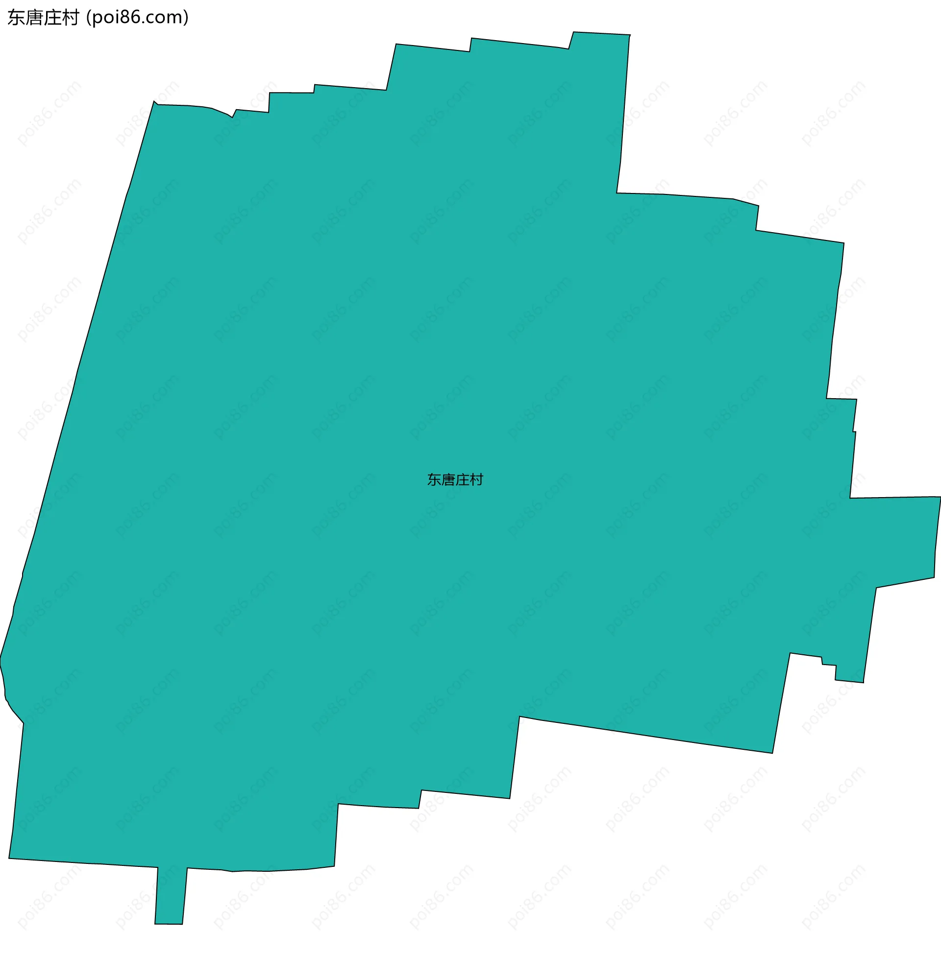 东唐庄村边界地图