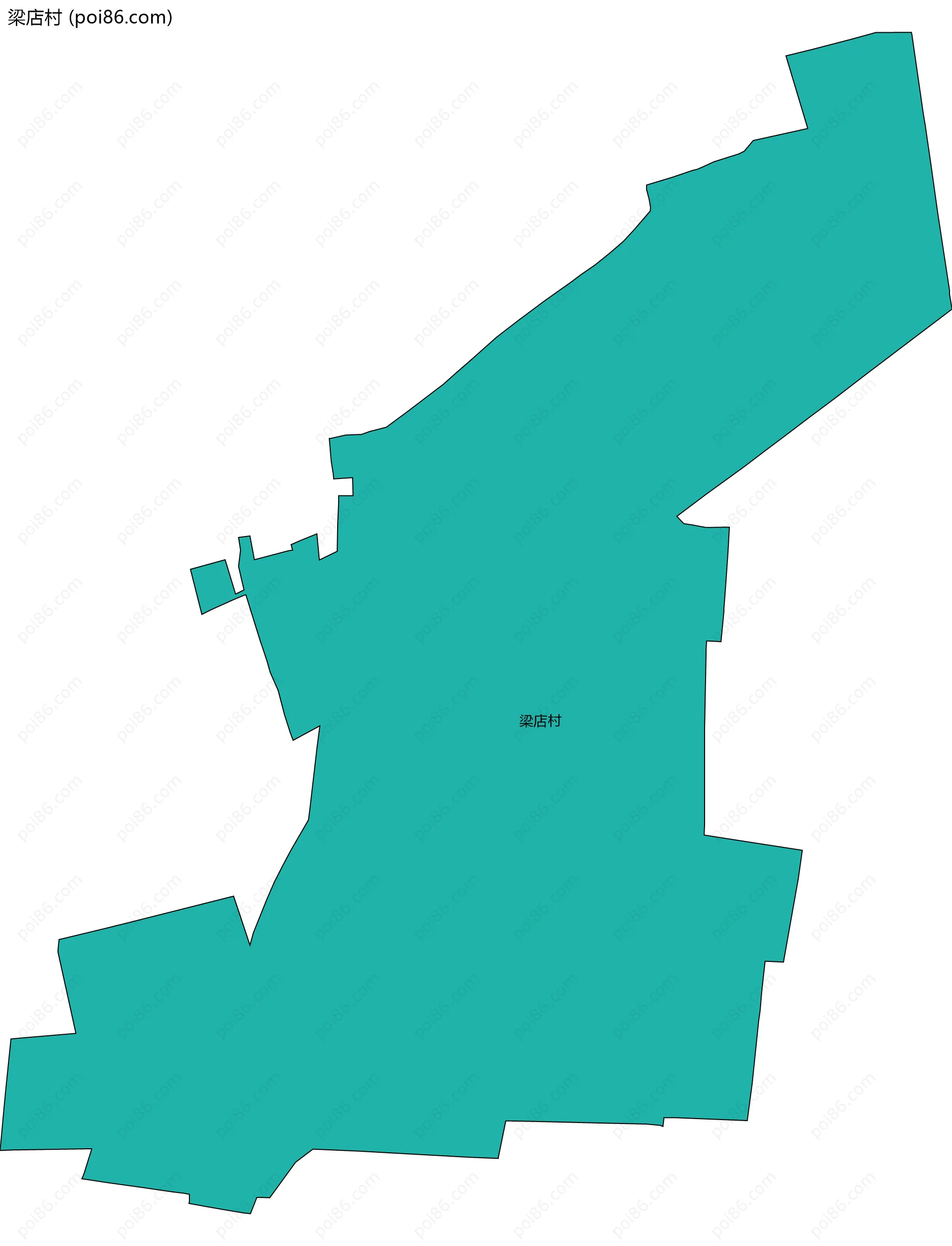 梁店村边界地图