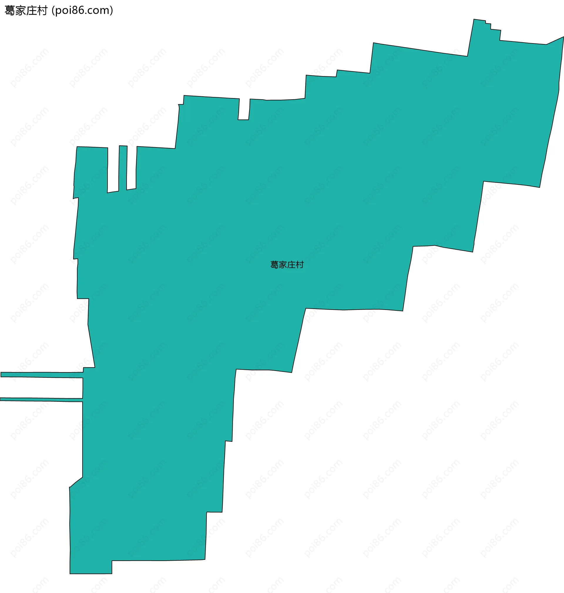 葛家庄村边界地图