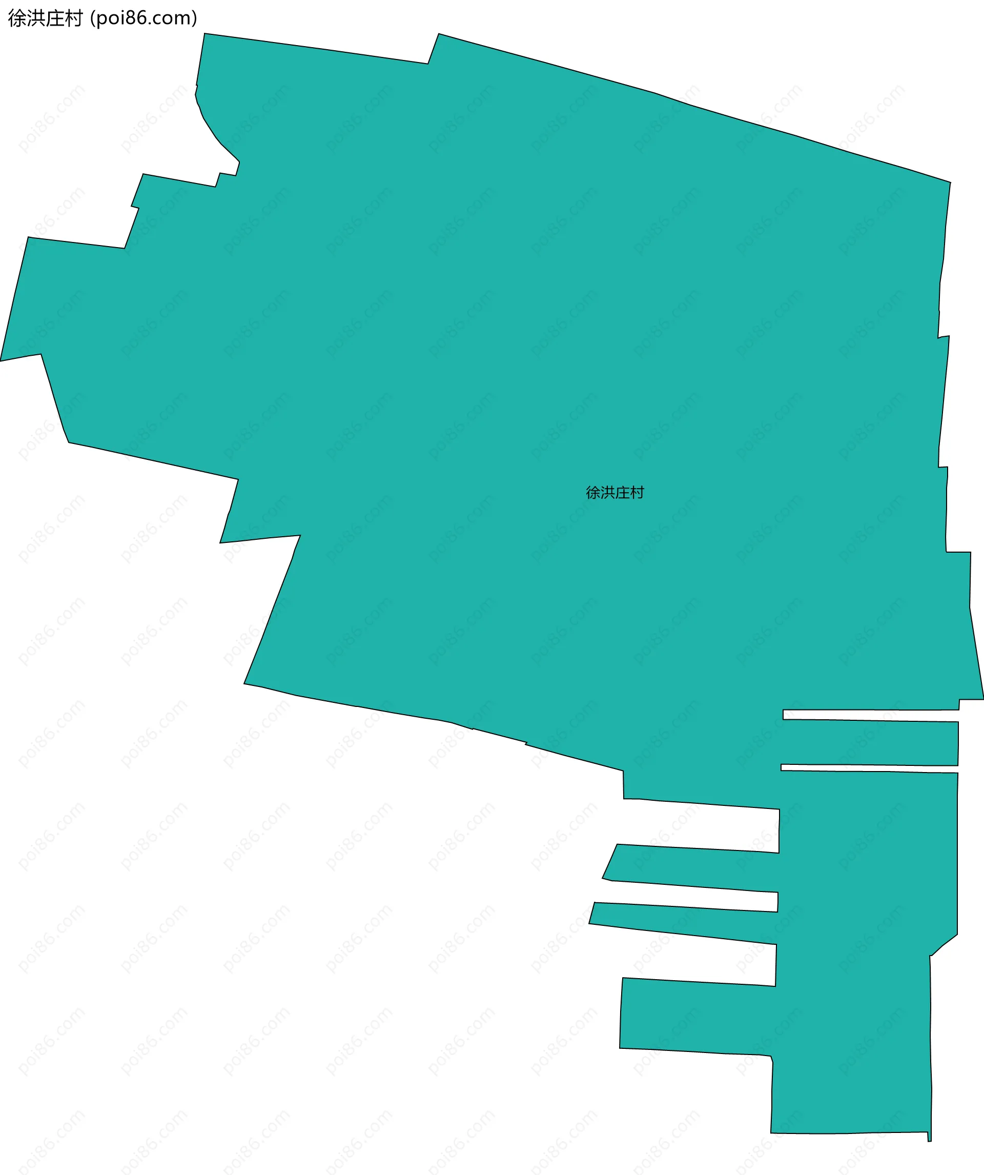 徐洪庄村边界地图