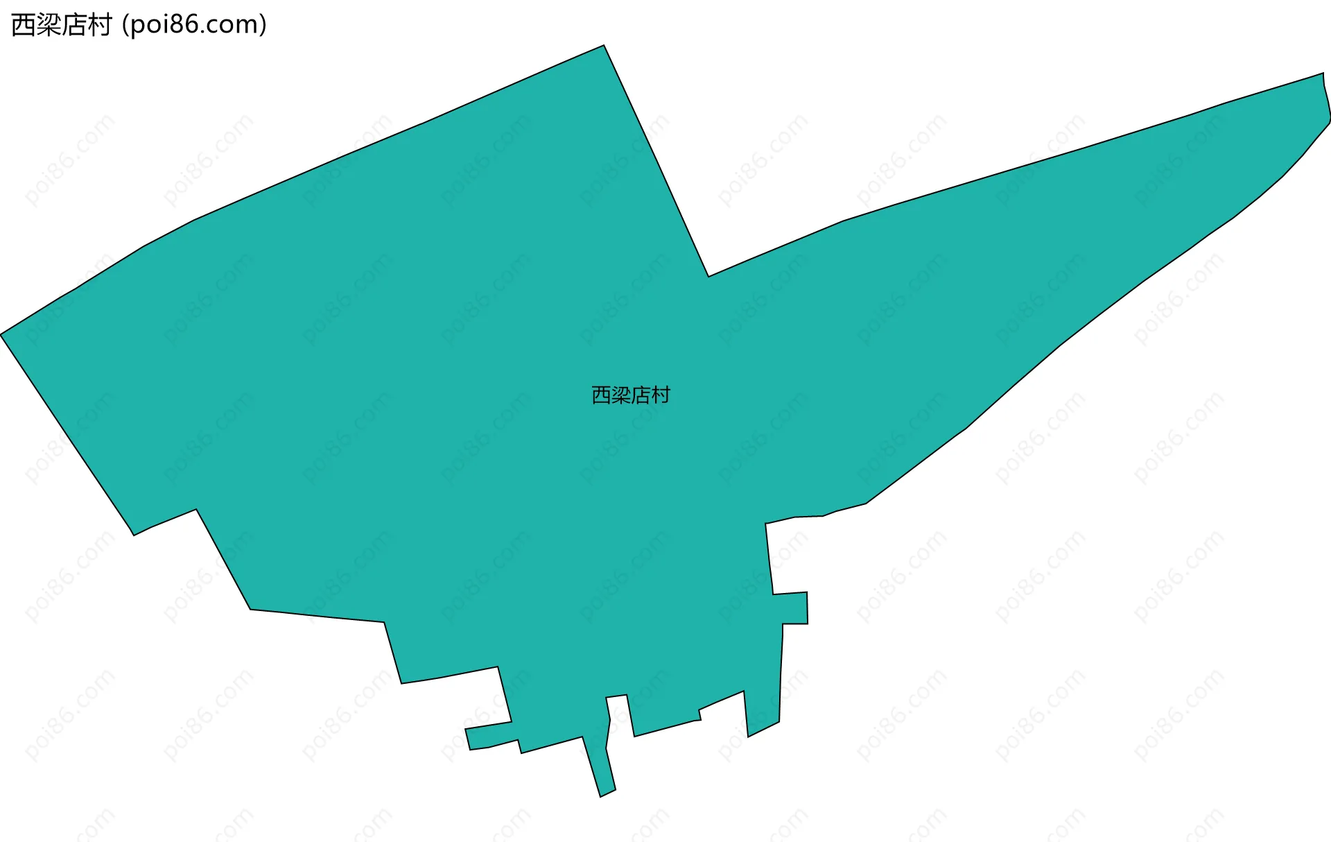 西梁店村边界地图