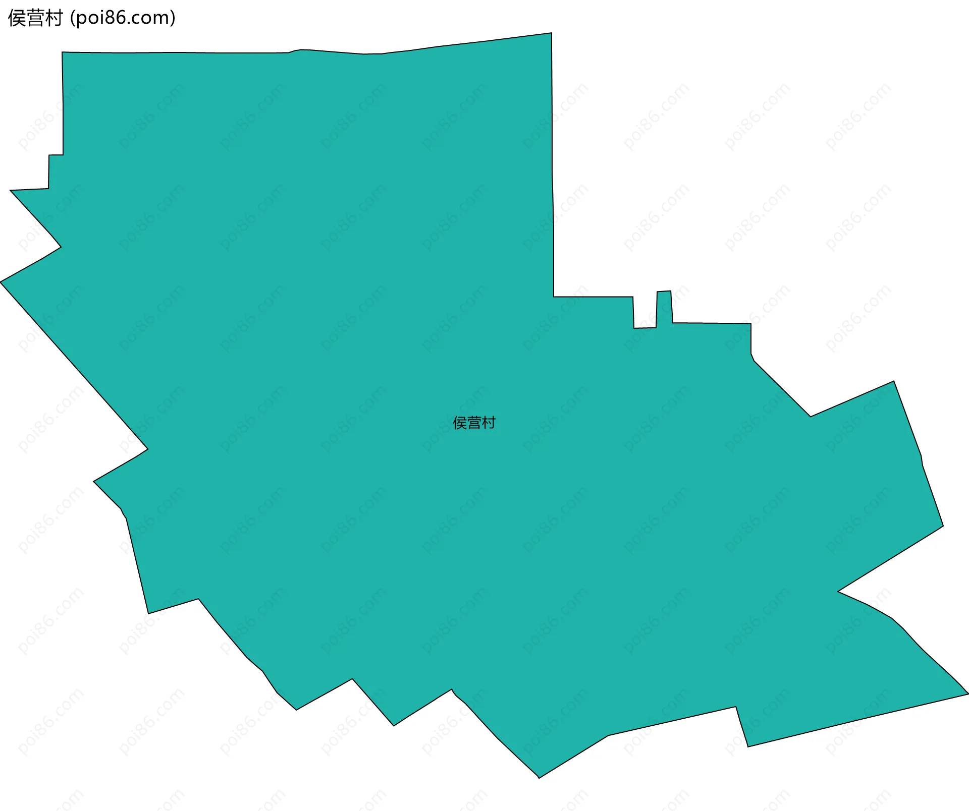 侯营村边界地图