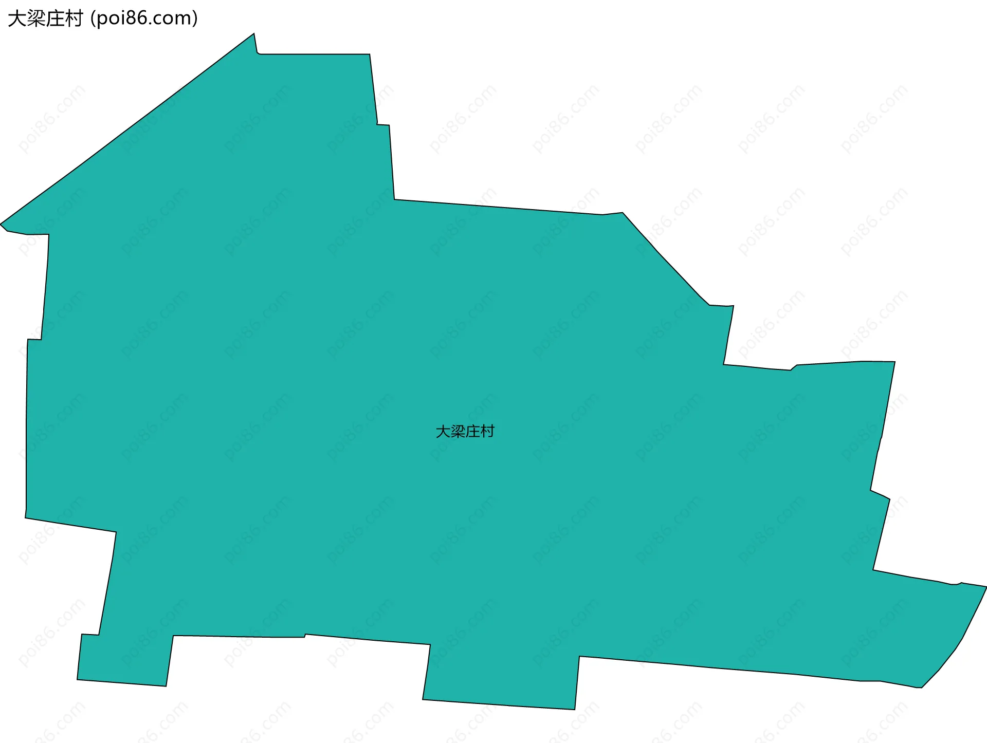 大梁庄村边界地图