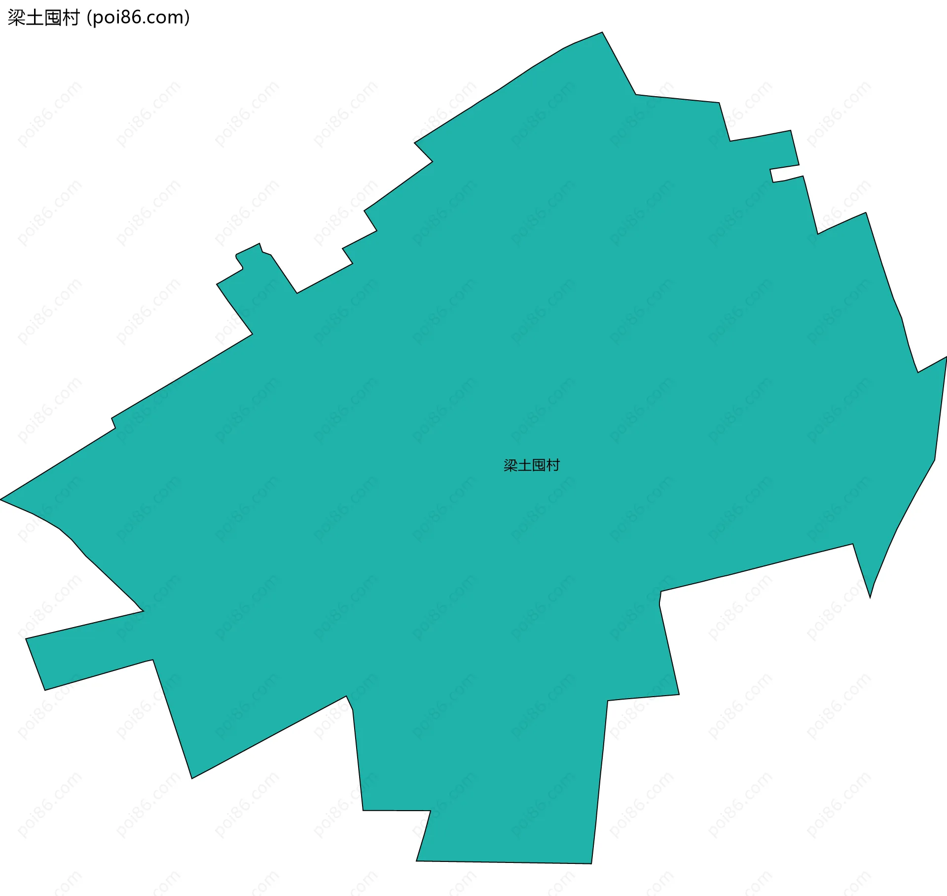 梁土囤村边界地图