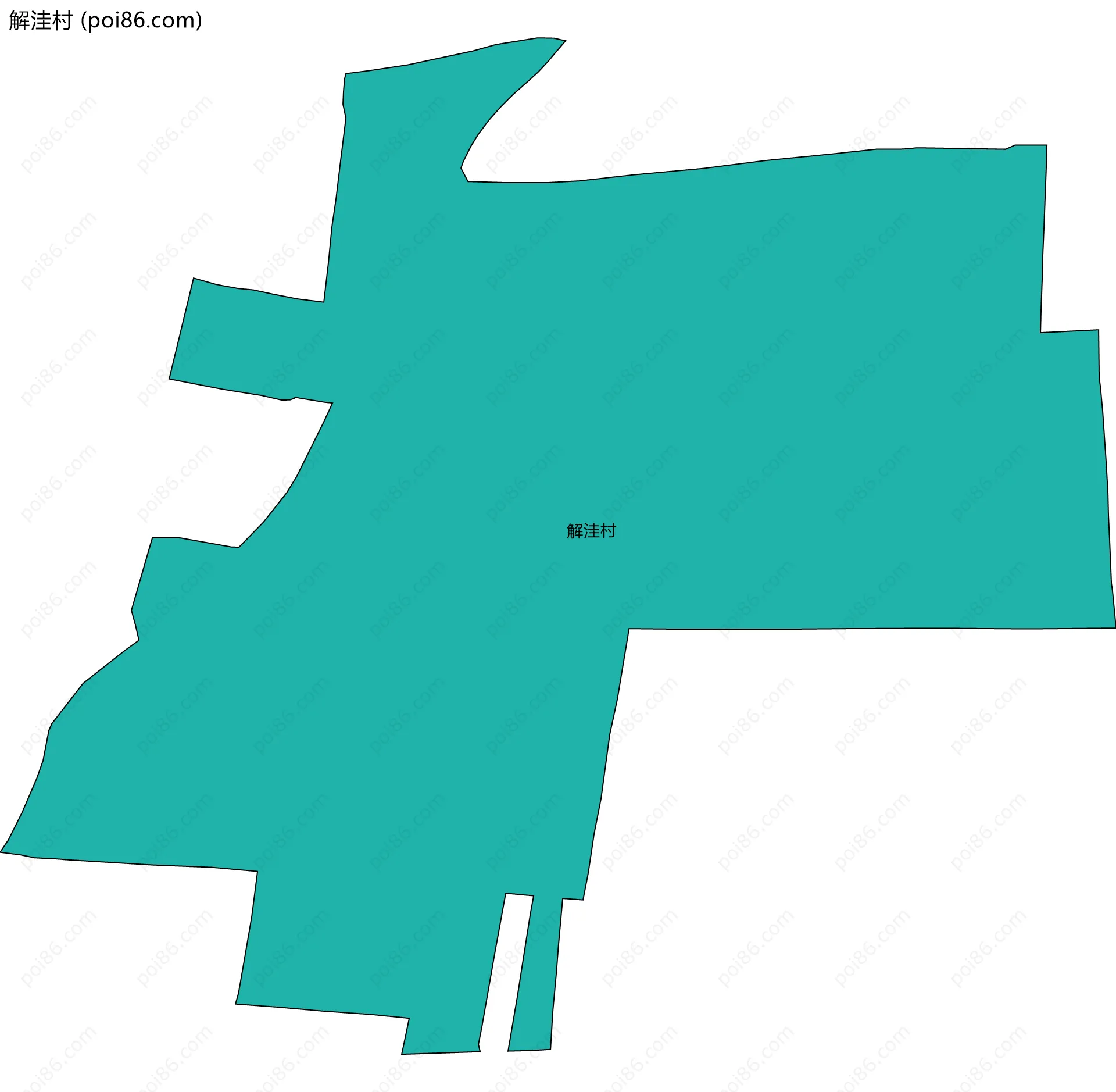 解洼村边界地图