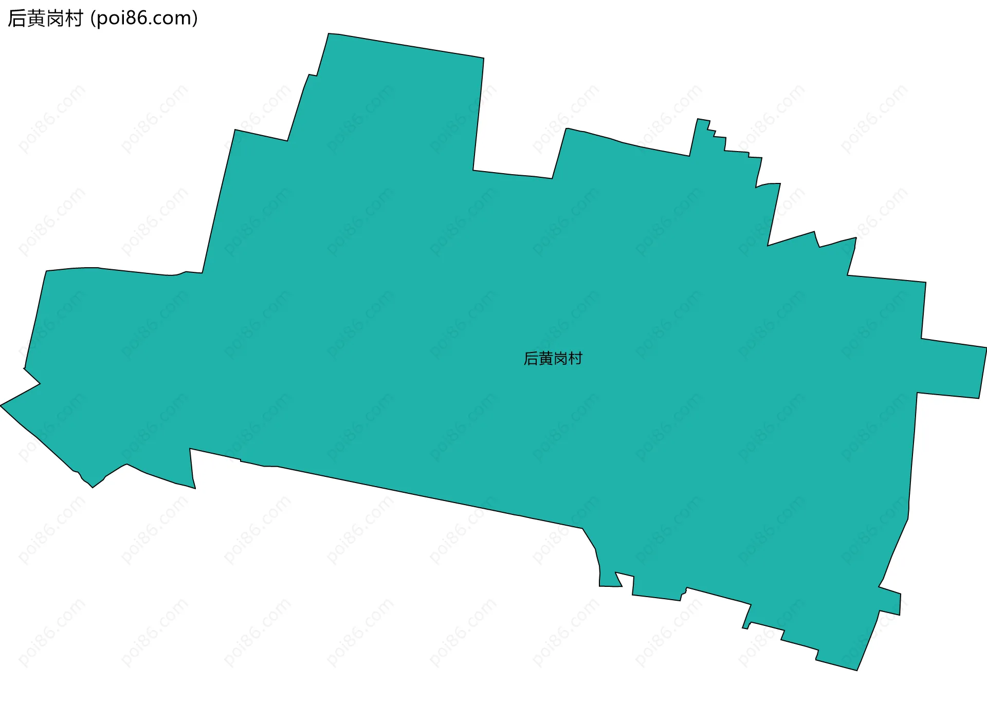 后黄岗村边界地图