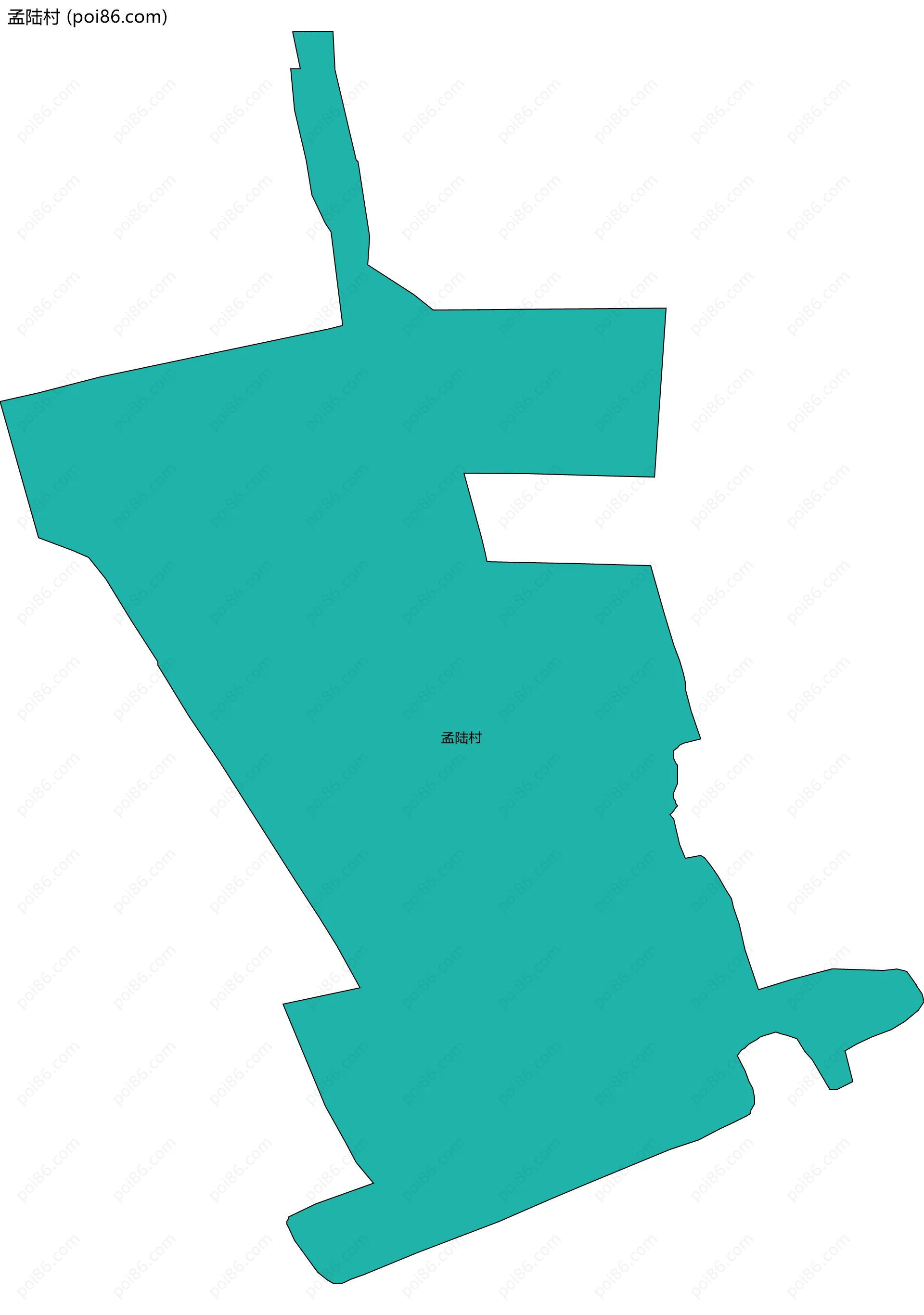 孟陆村边界地图