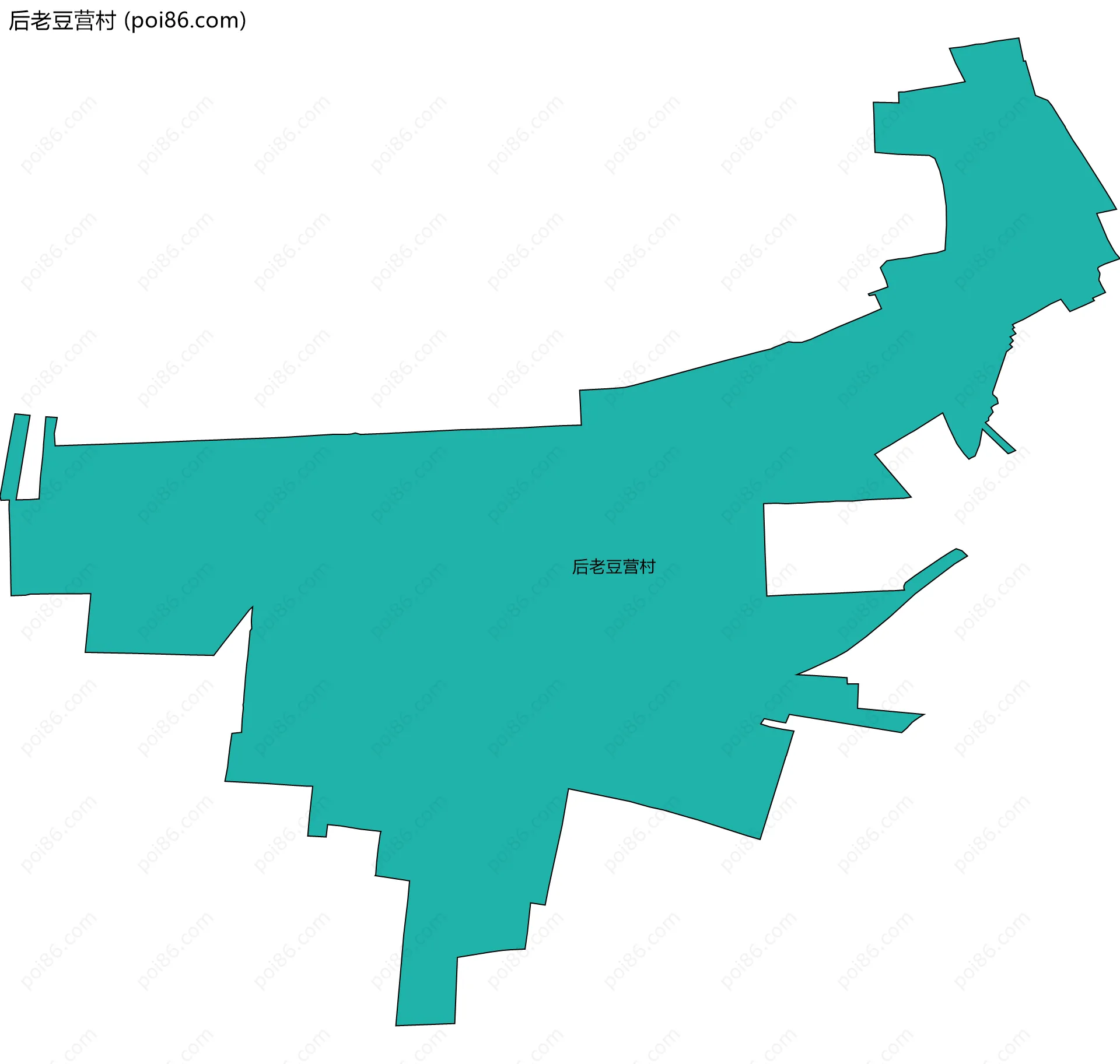 后老豆营村边界地图