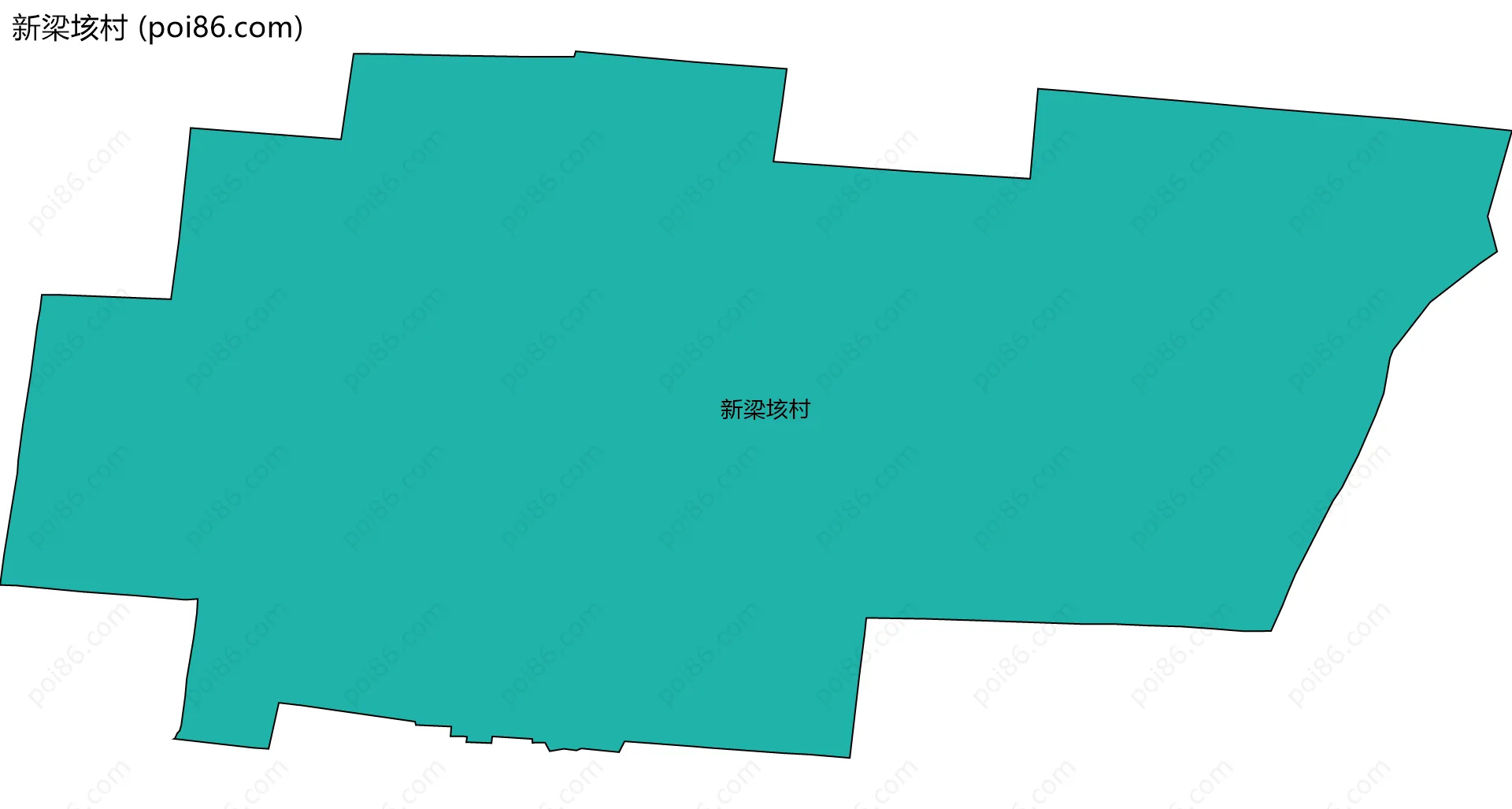 新梁垓村边界地图