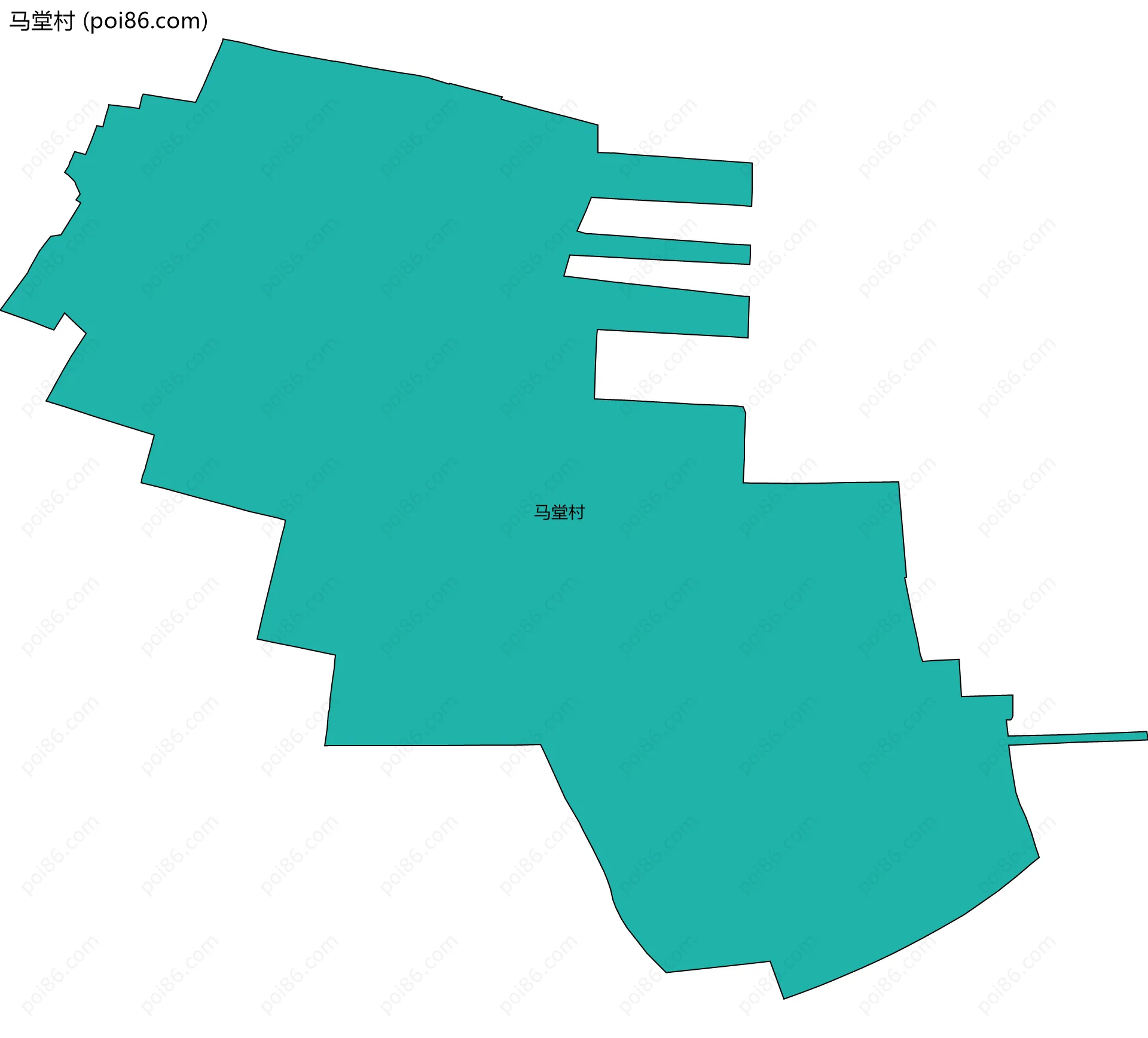 马堂村边界地图