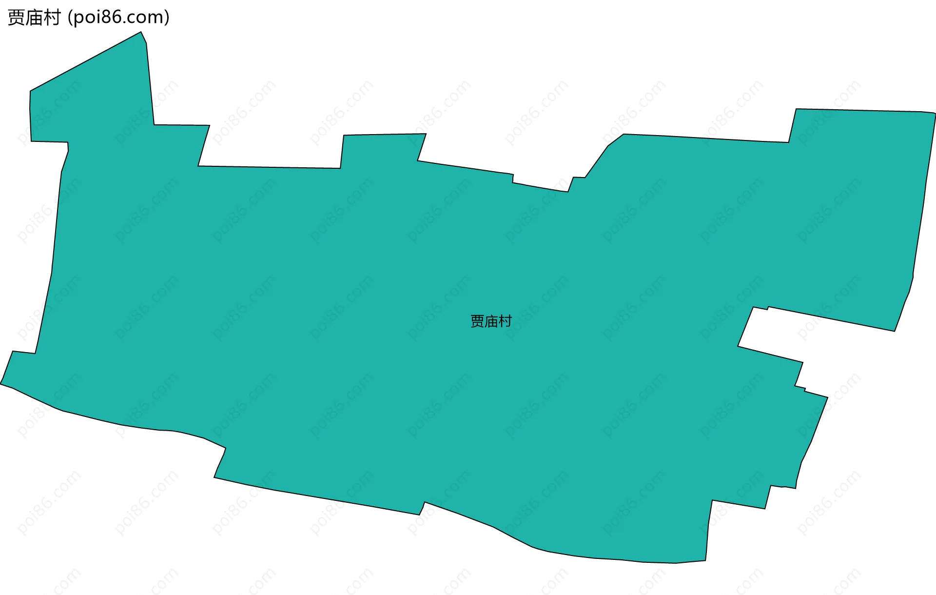 贾庙村边界地图