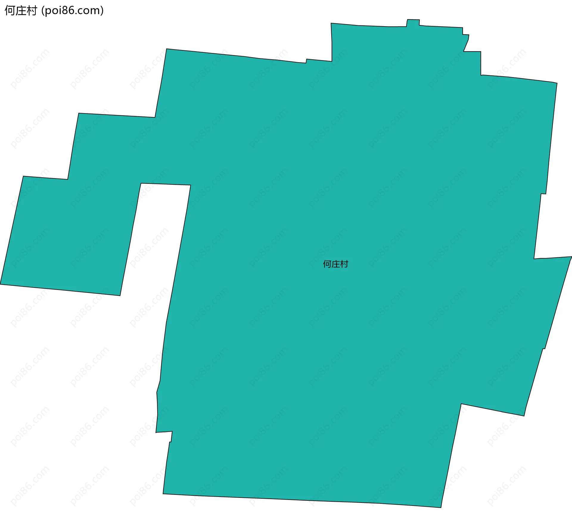 何庄村边界地图