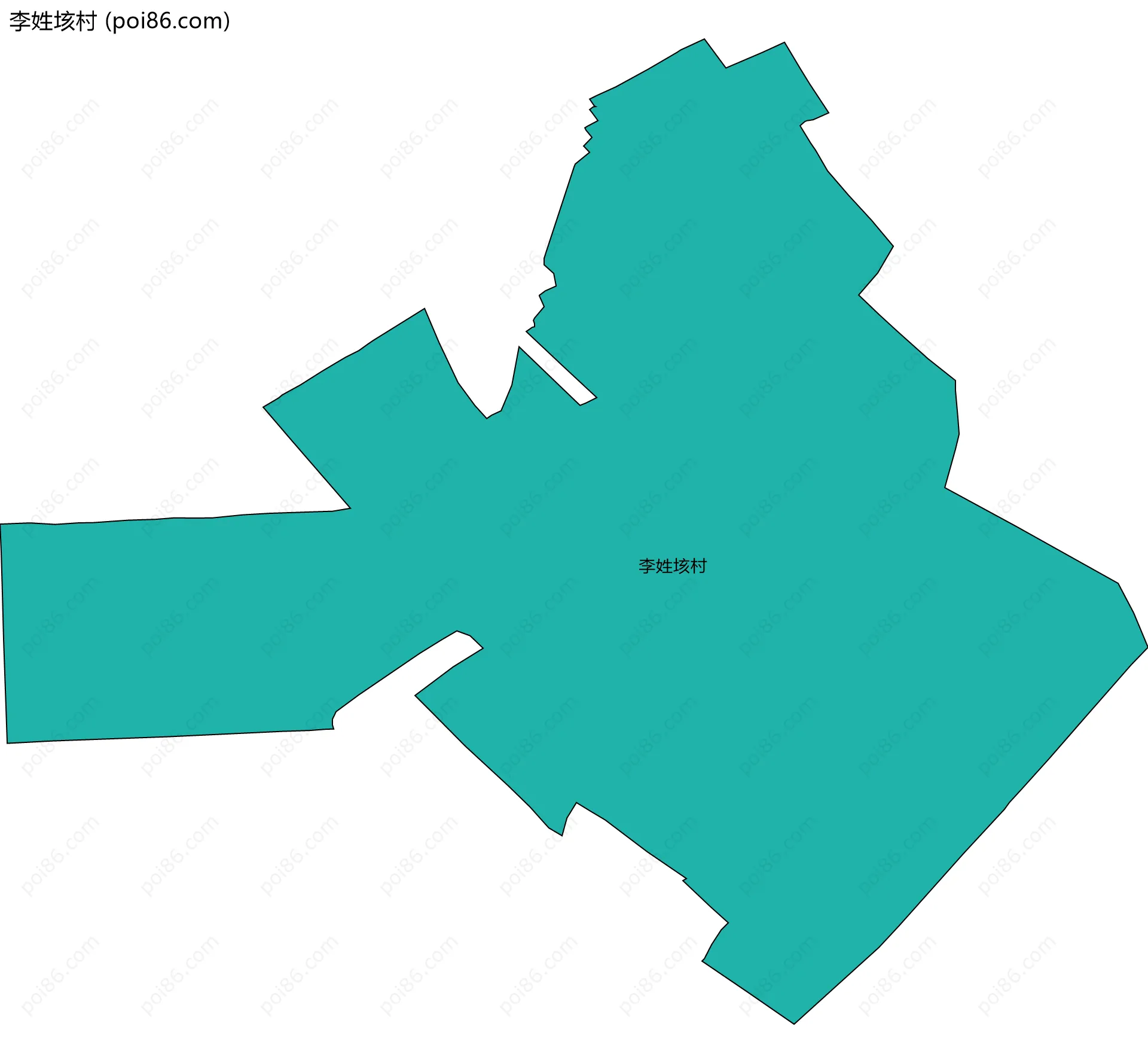 李姓垓村边界地图