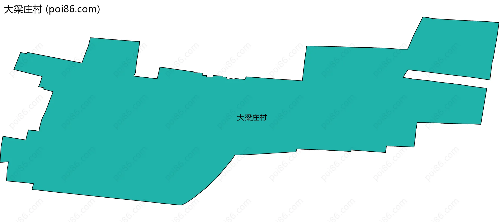 大梁庄村边界地图