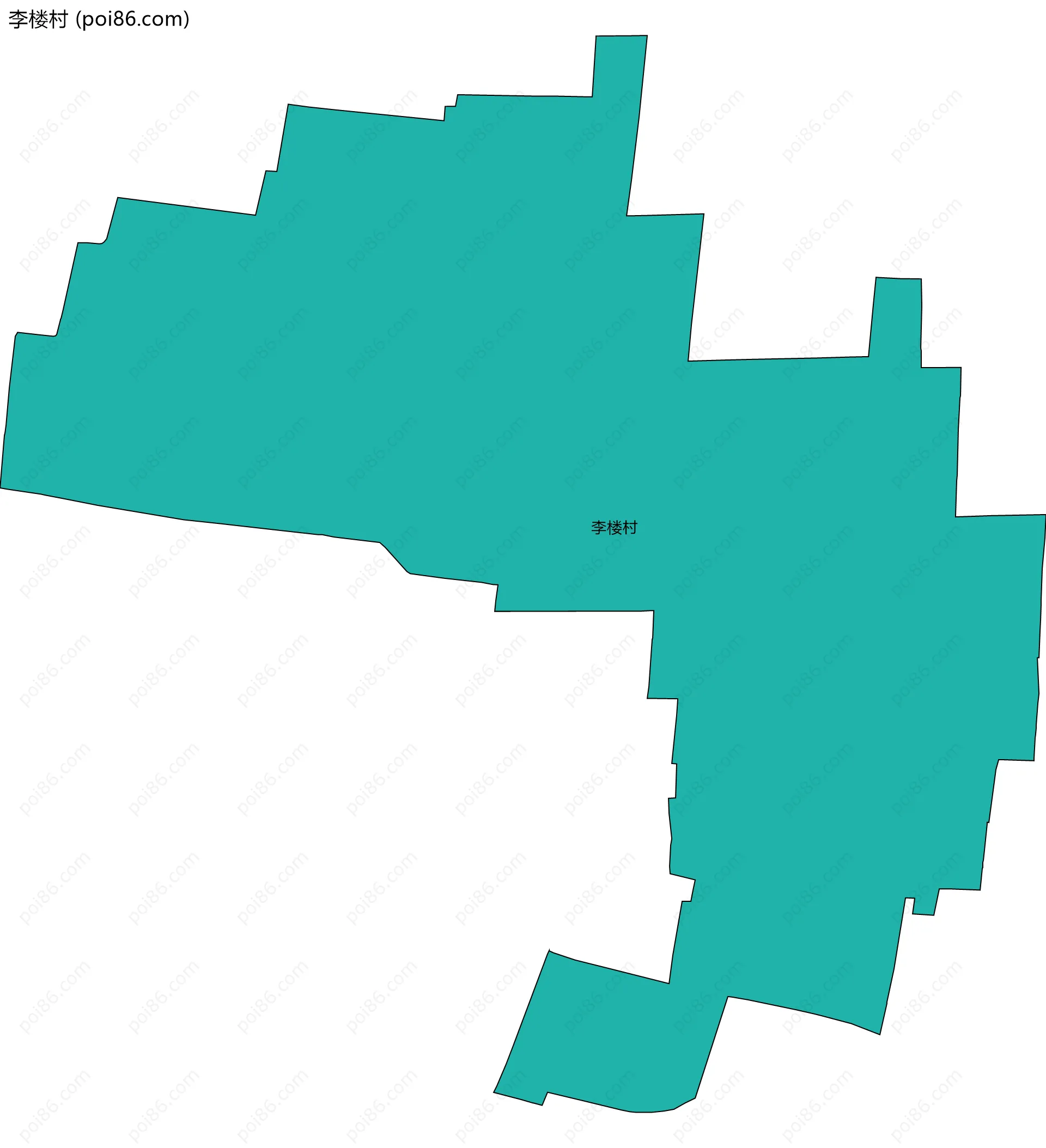 李楼村边界地图