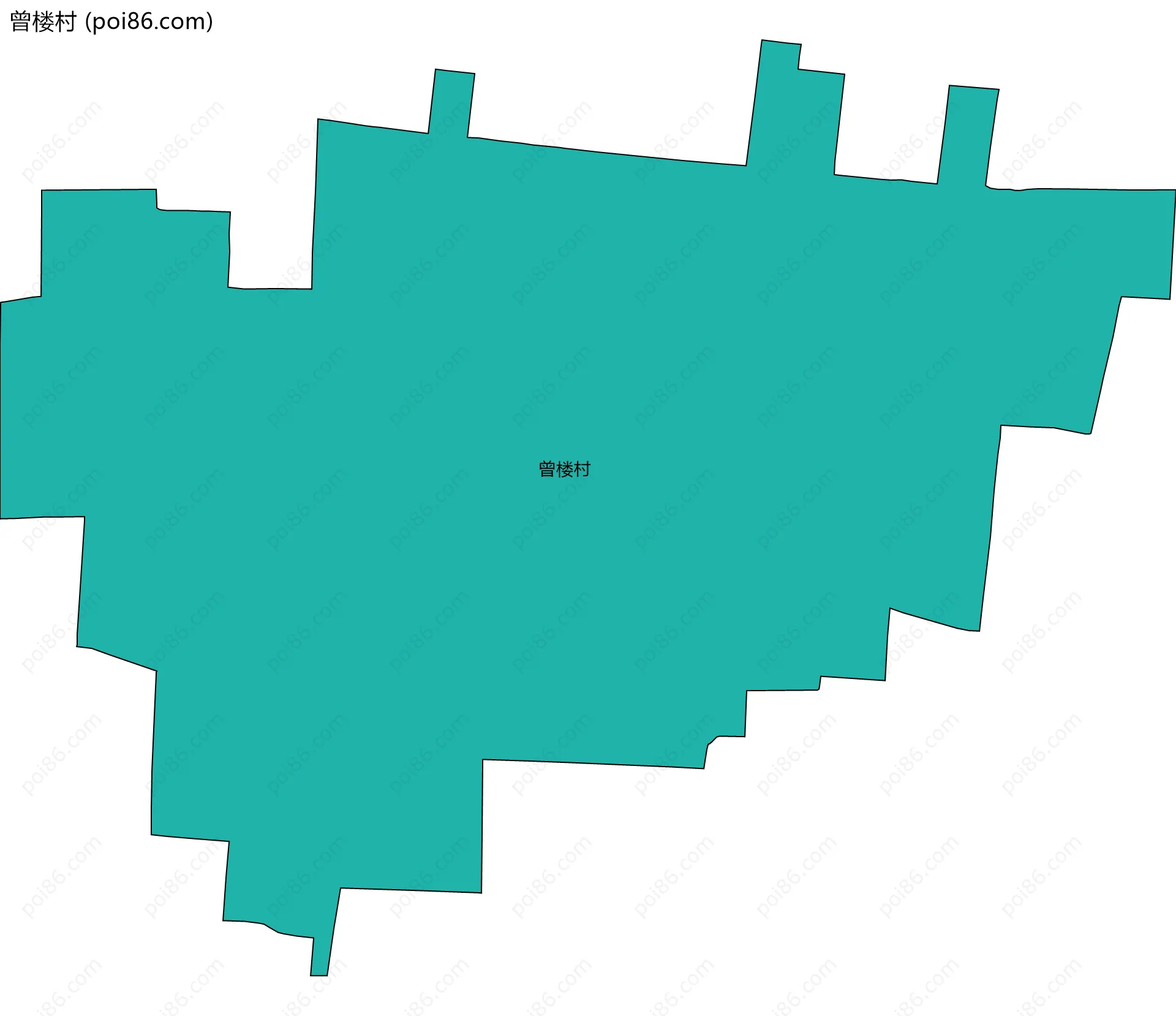 曾楼村边界地图