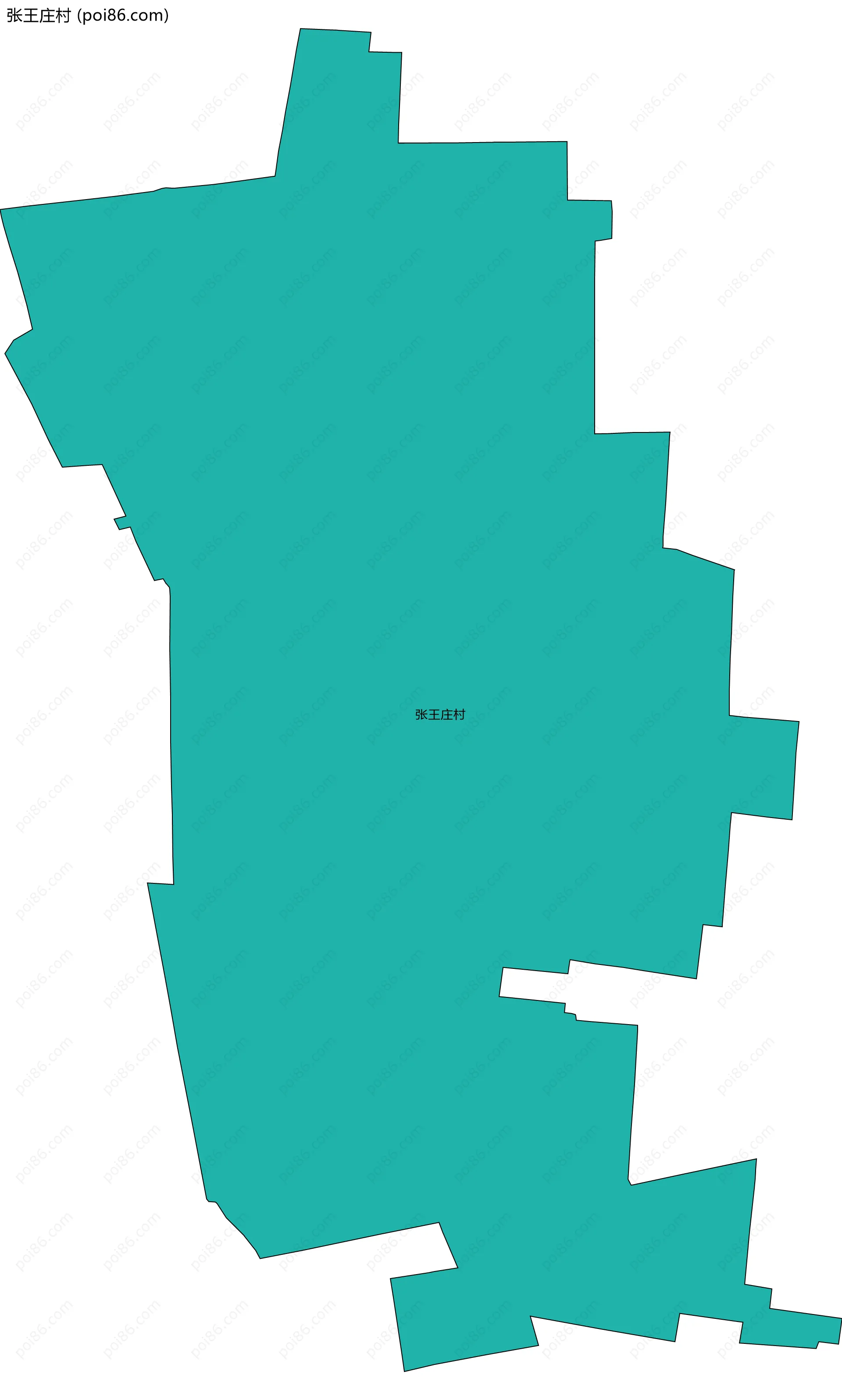 张王庄村边界地图