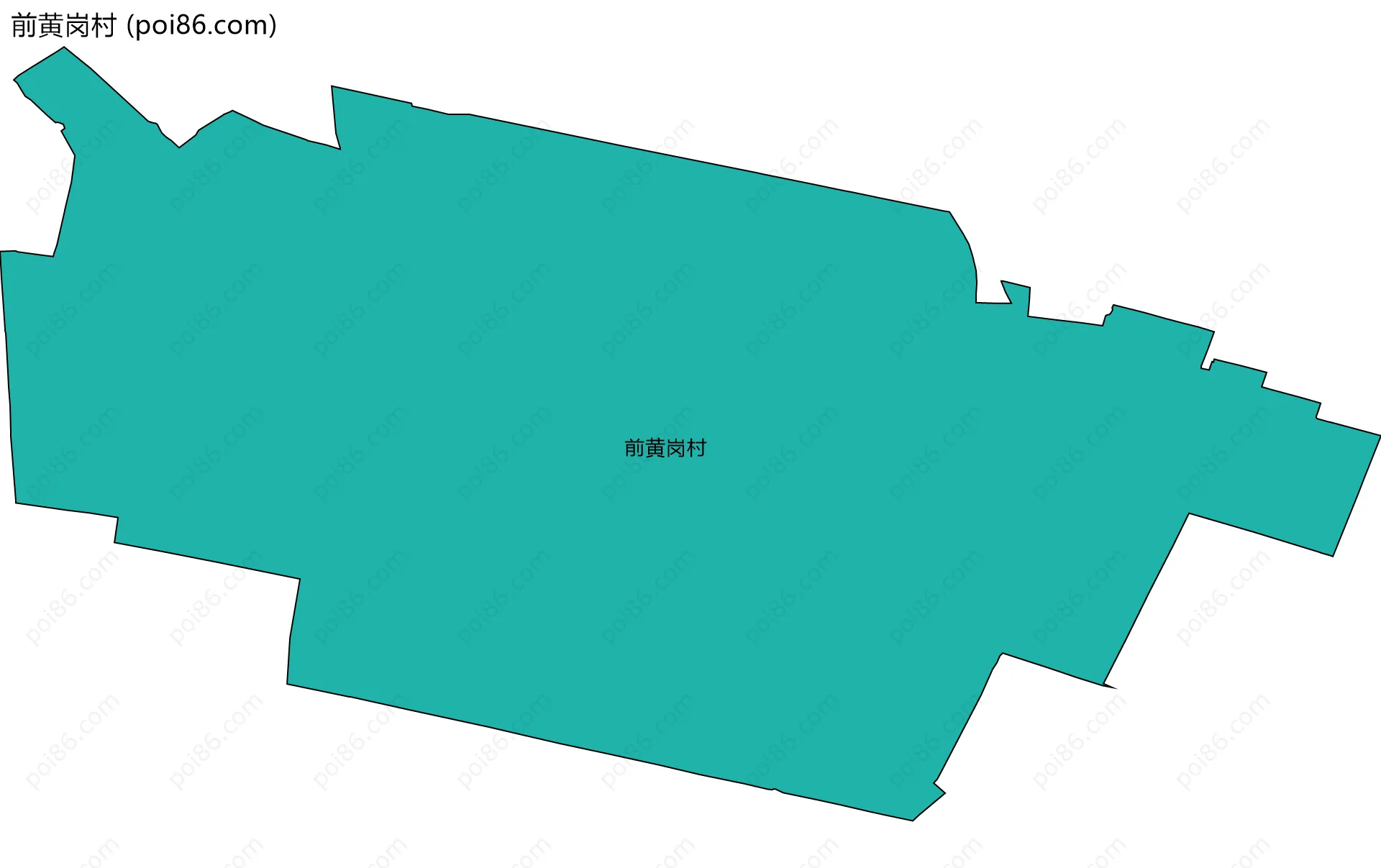 前黄岗村边界地图