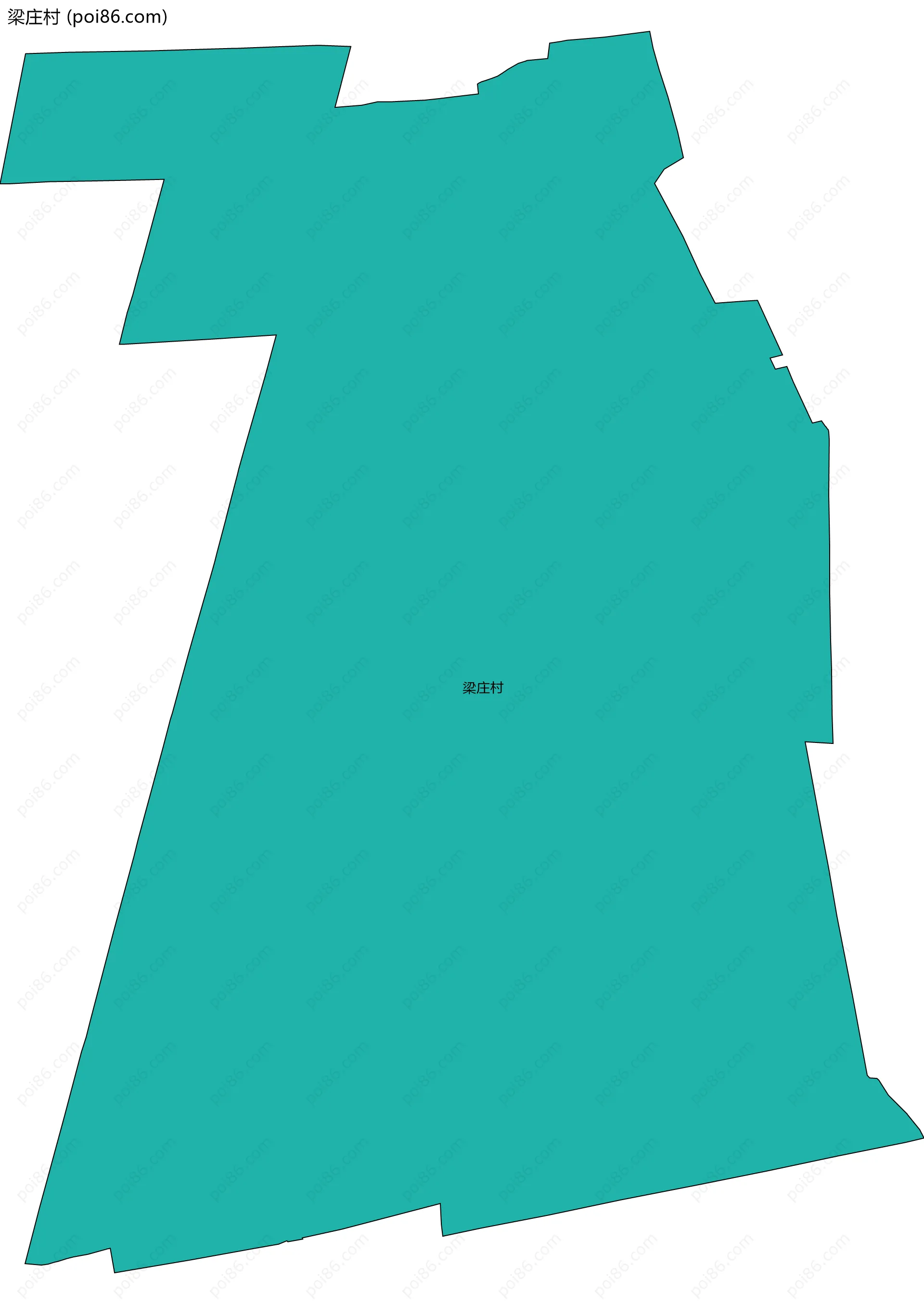 梁庄村边界地图