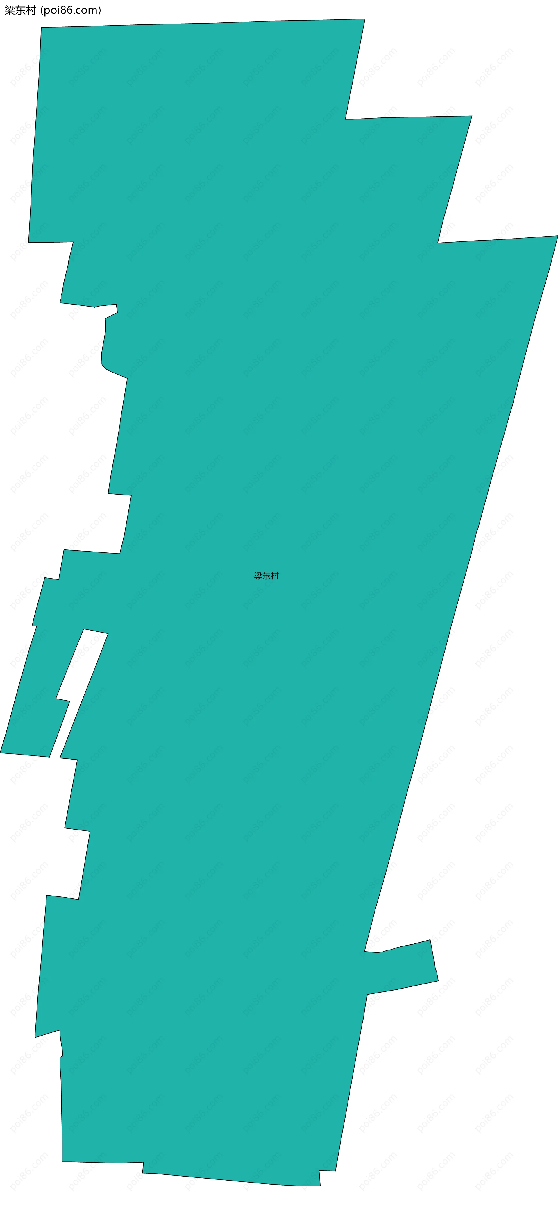 梁东村边界地图