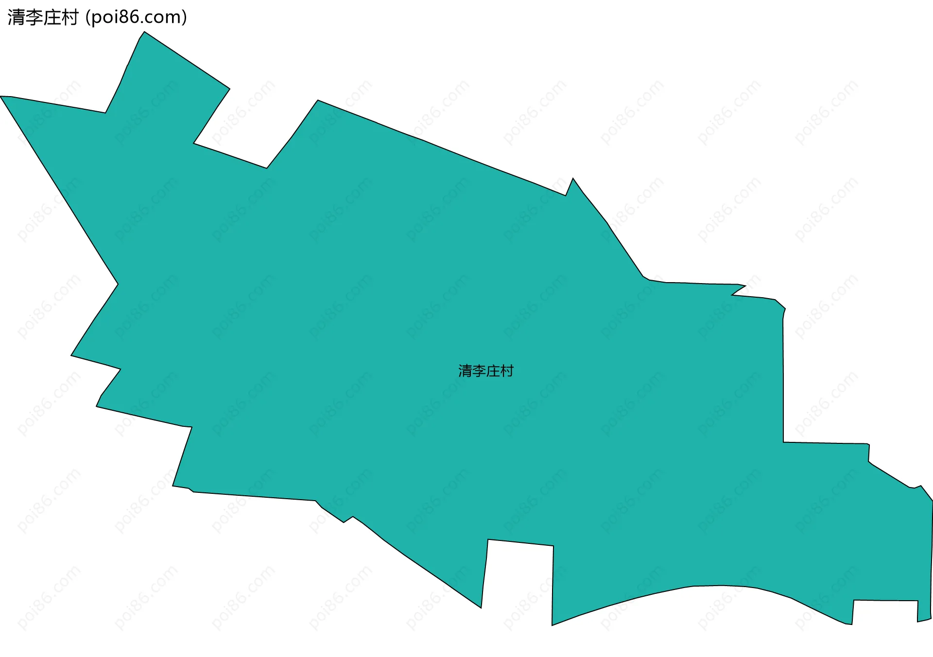 清李庄村边界地图