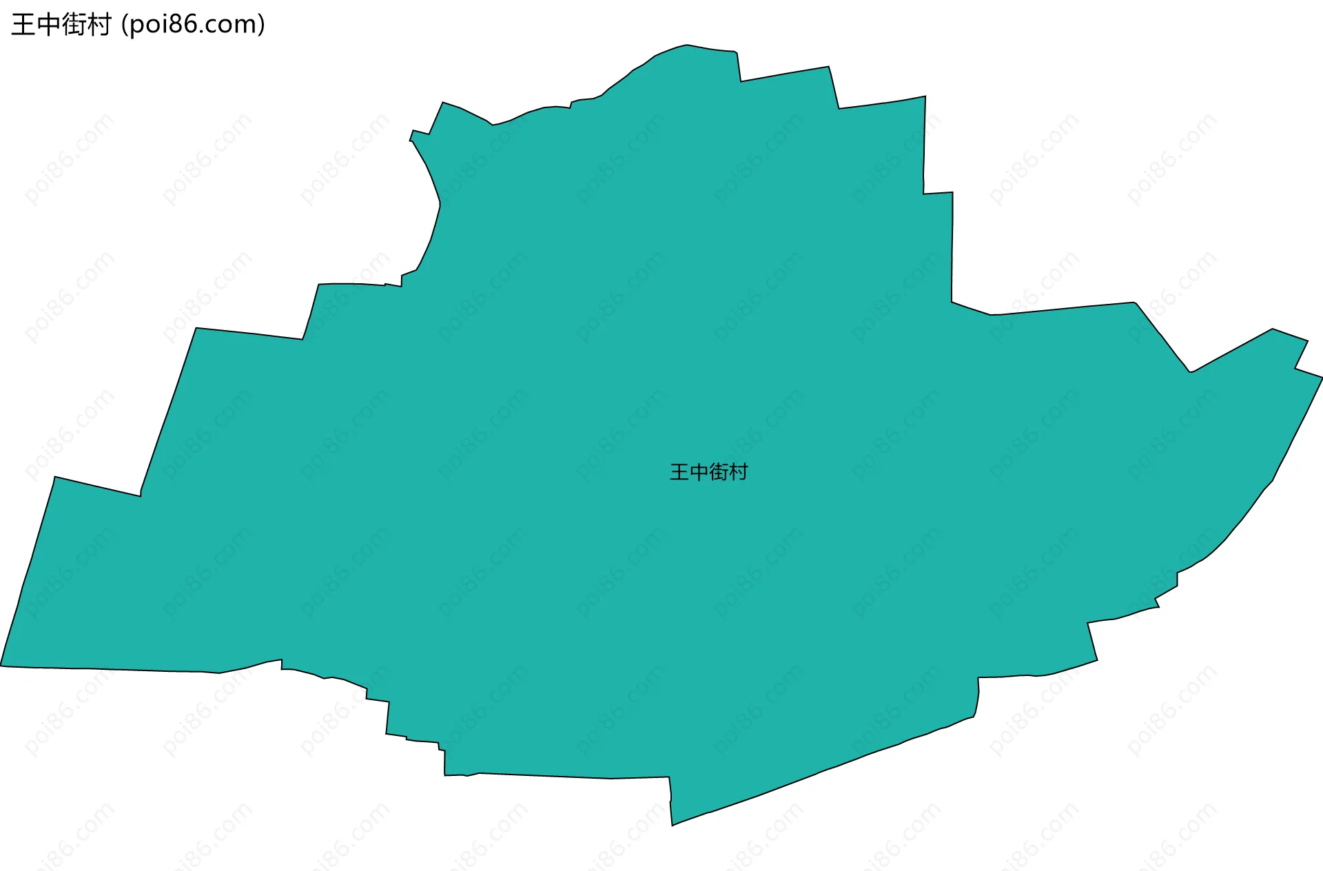 王中街村边界地图