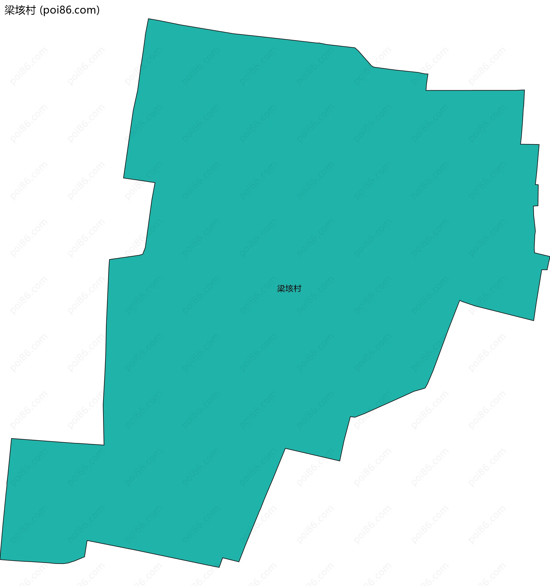 梁垓村边界地图