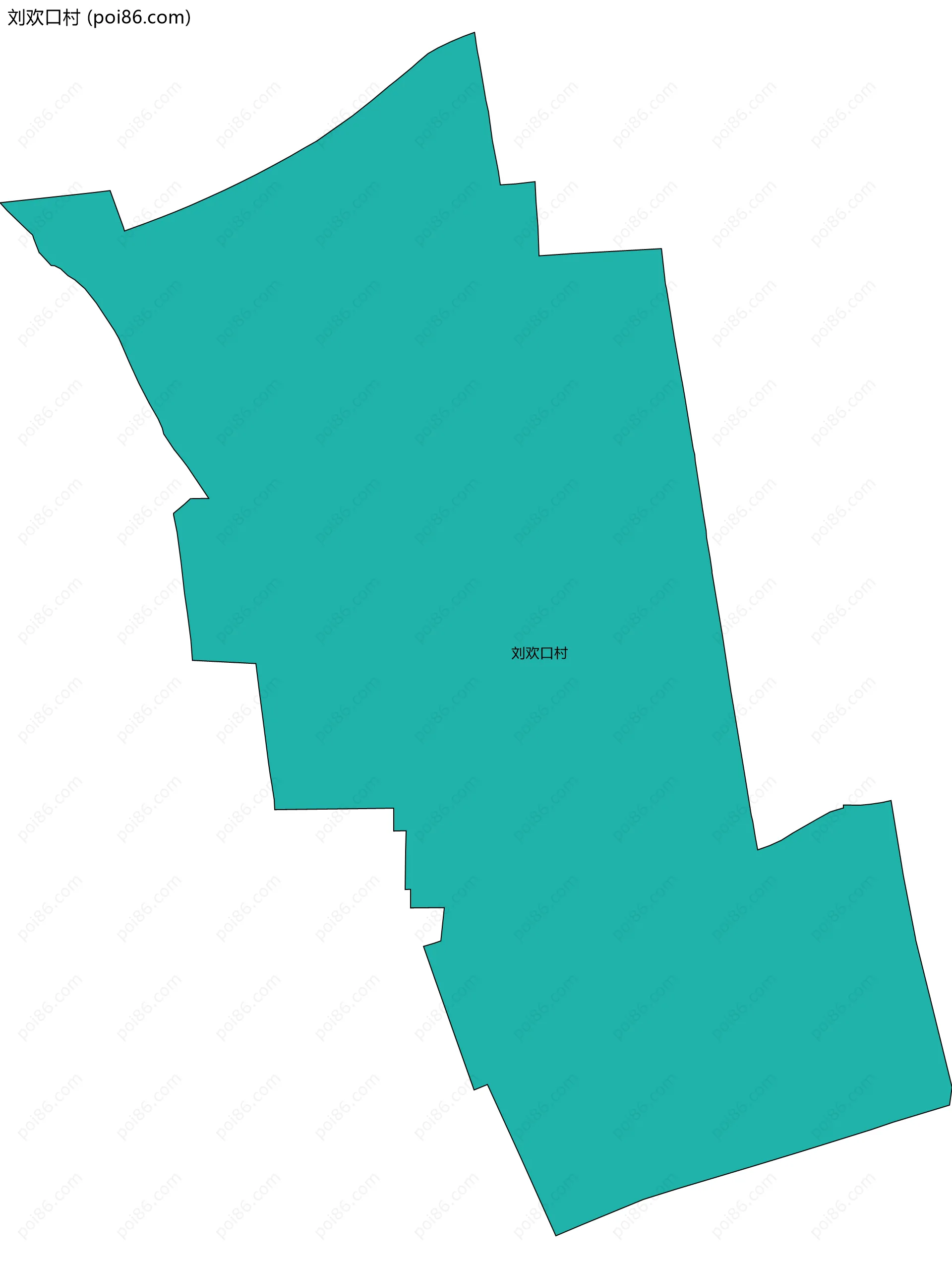 刘欢口村边界地图