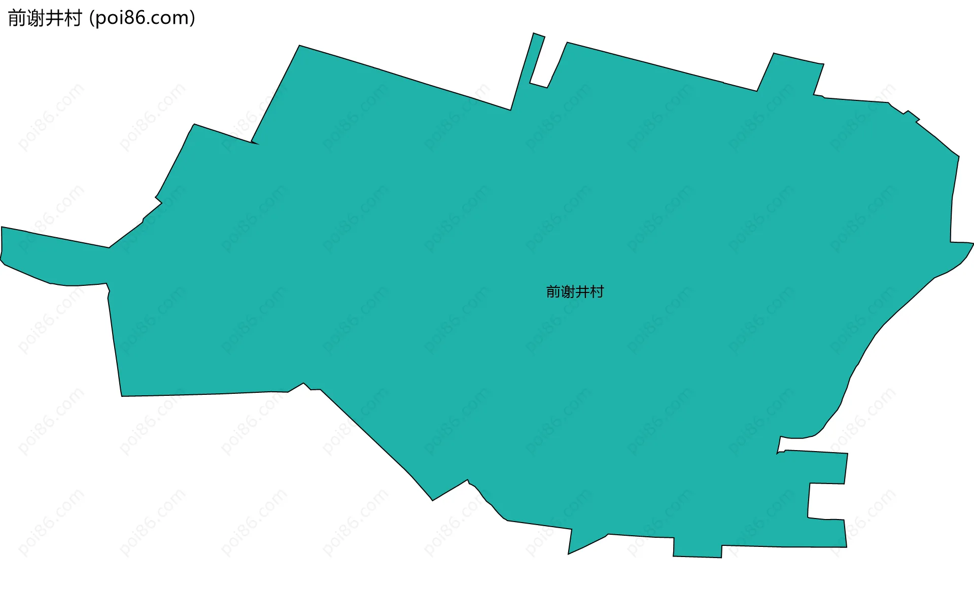 前谢井村边界地图