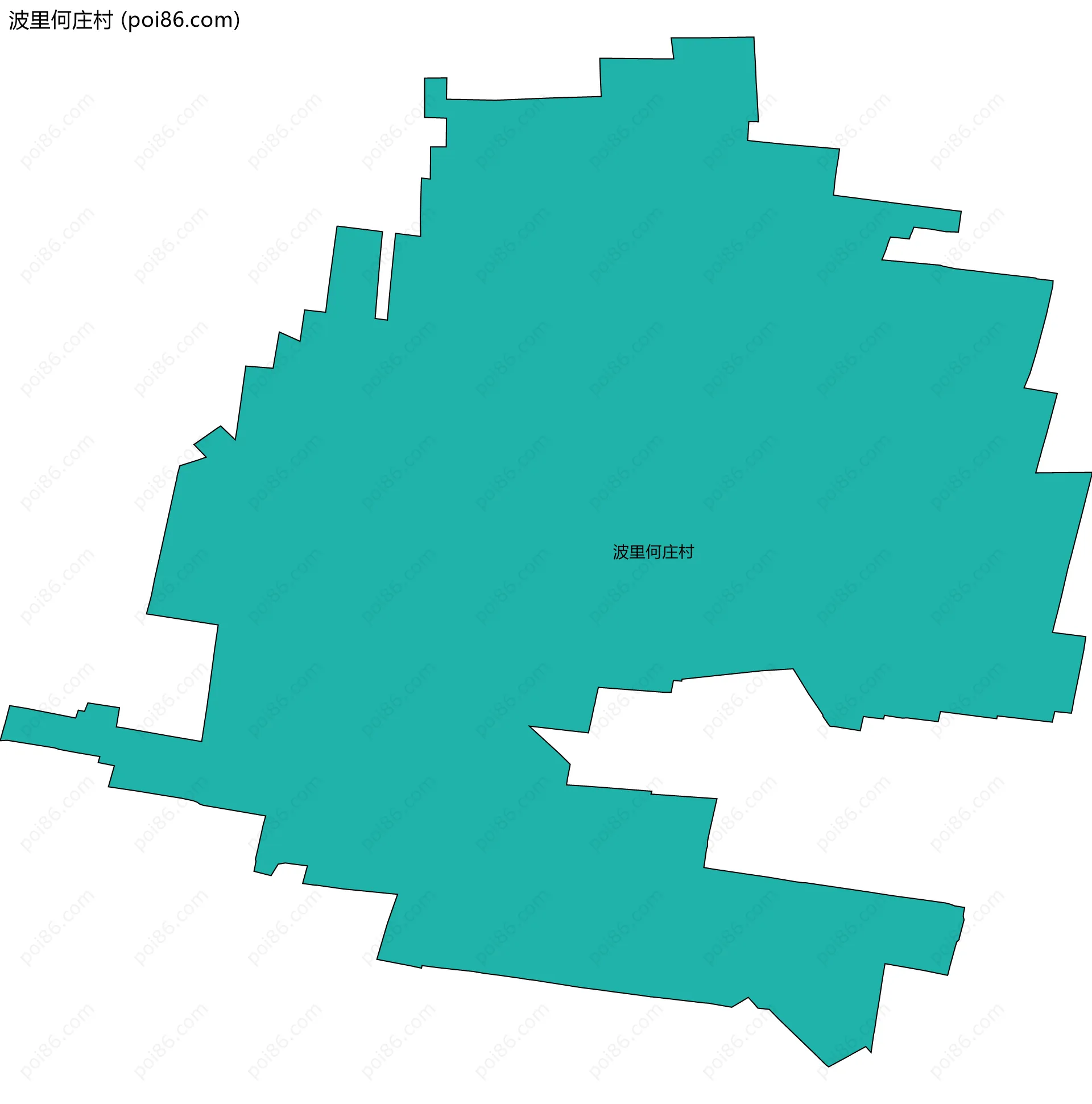 波里何庄村边界地图