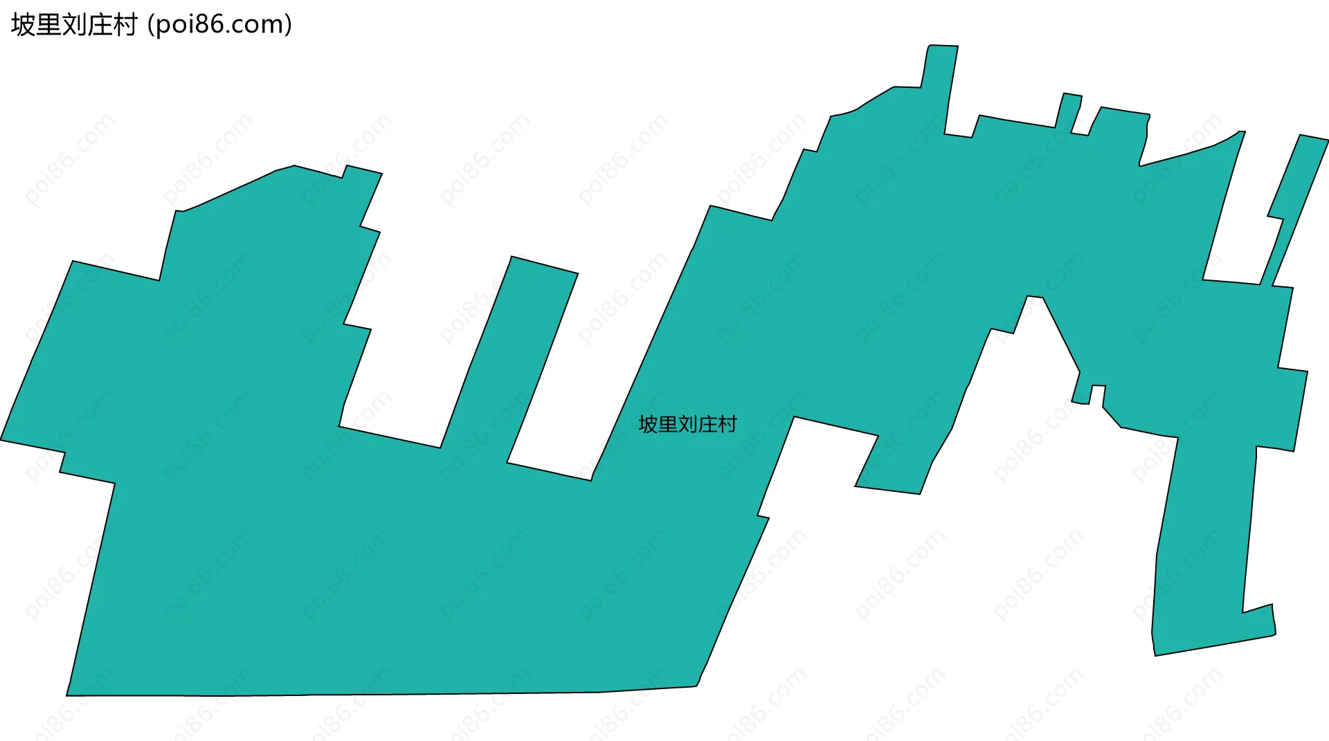 坡里刘庄村边界地图