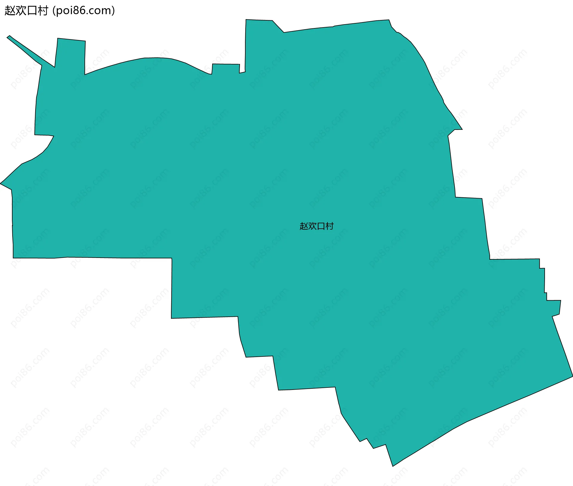 赵欢口村边界地图