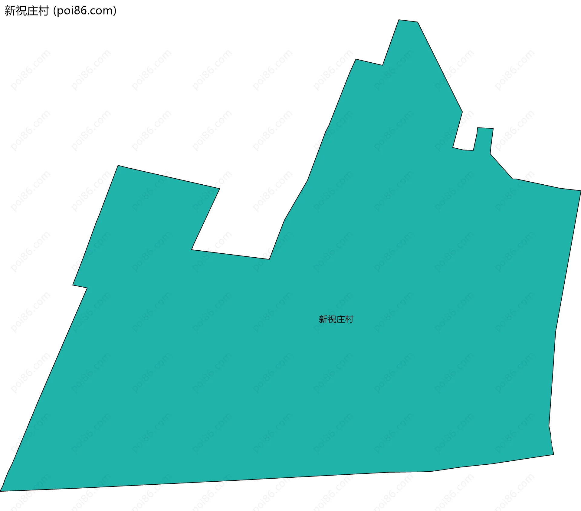 新祝庄村边界地图