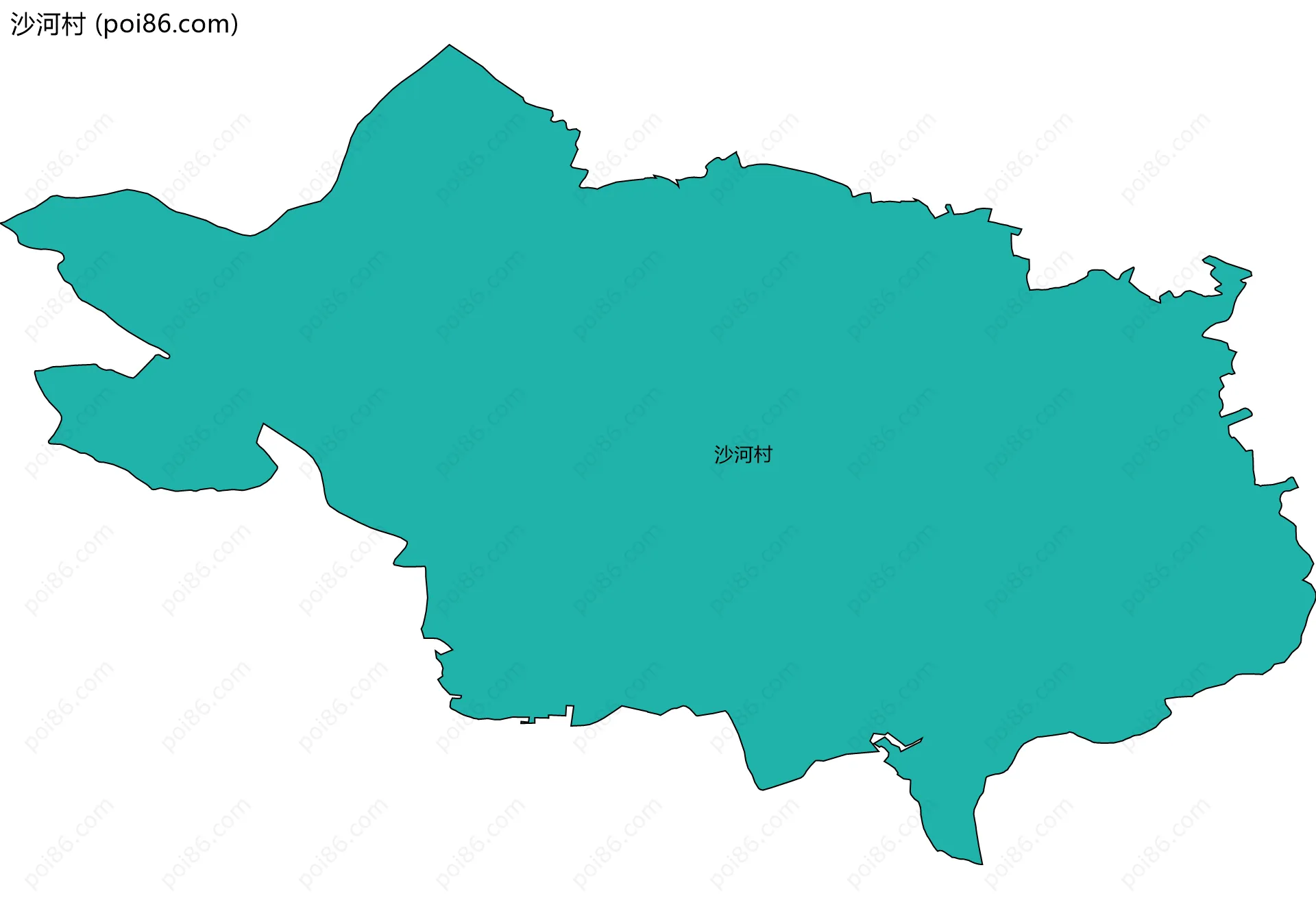 沙河村边界地图