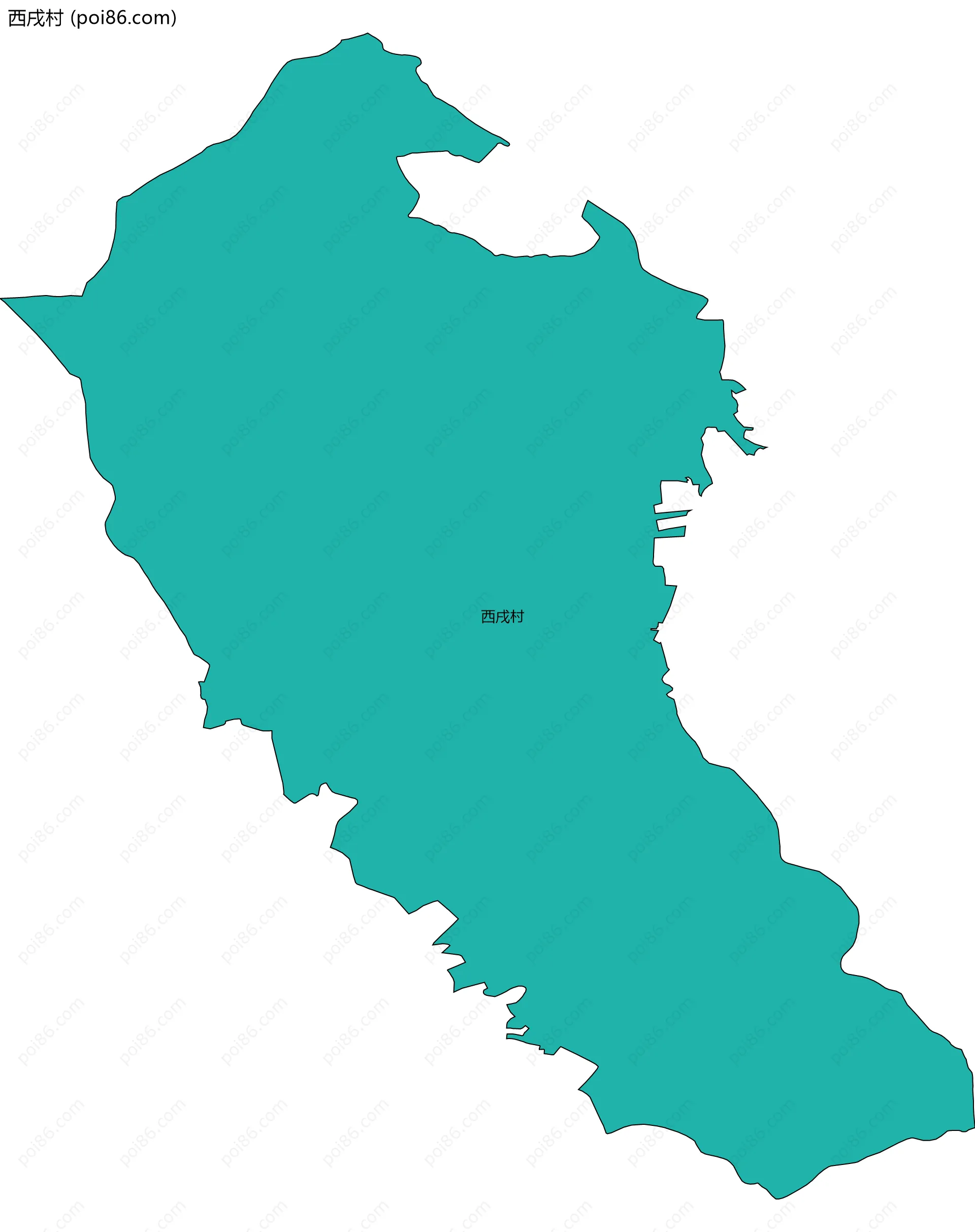 西戌村边界地图