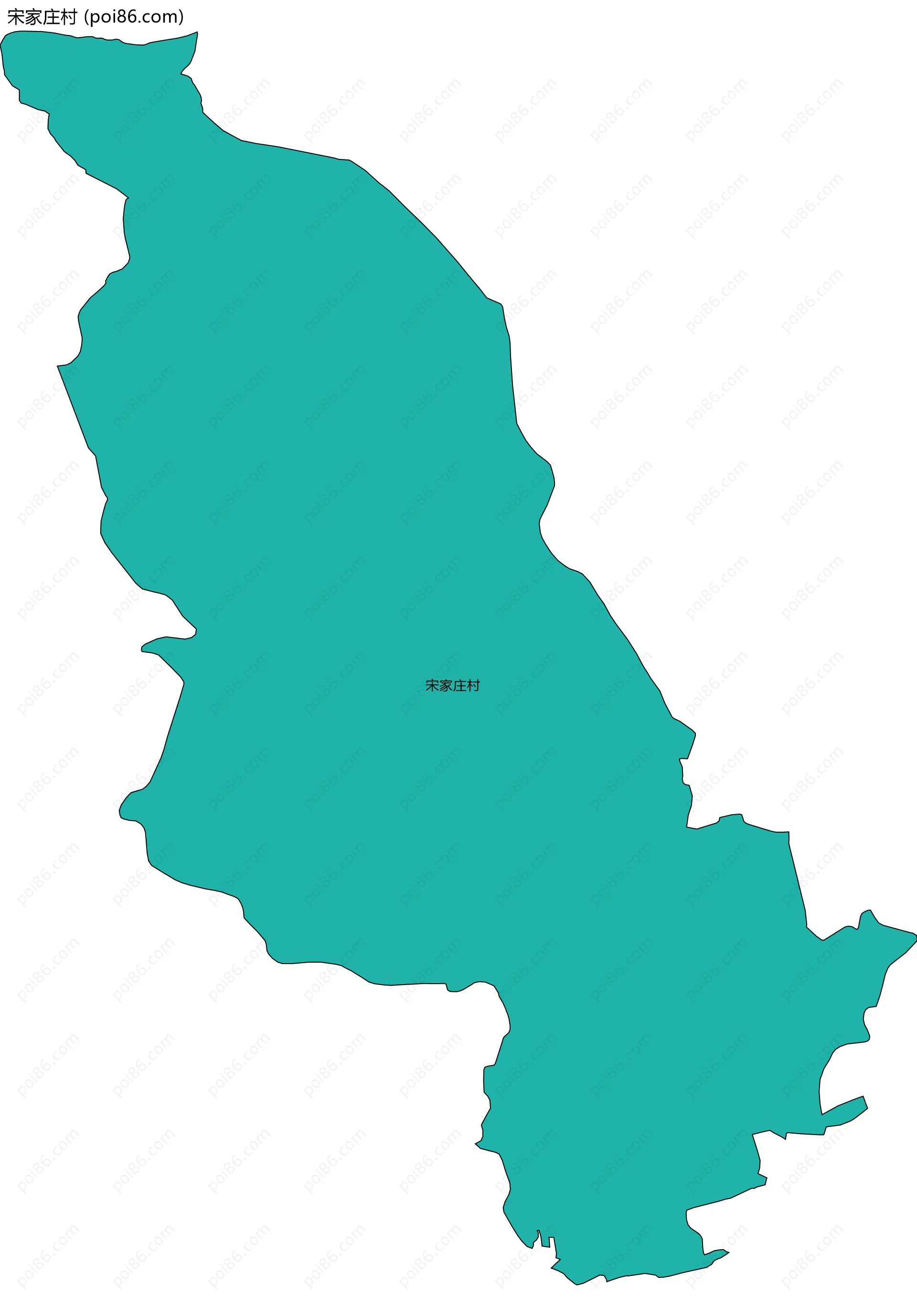 宋家庄村边界地图