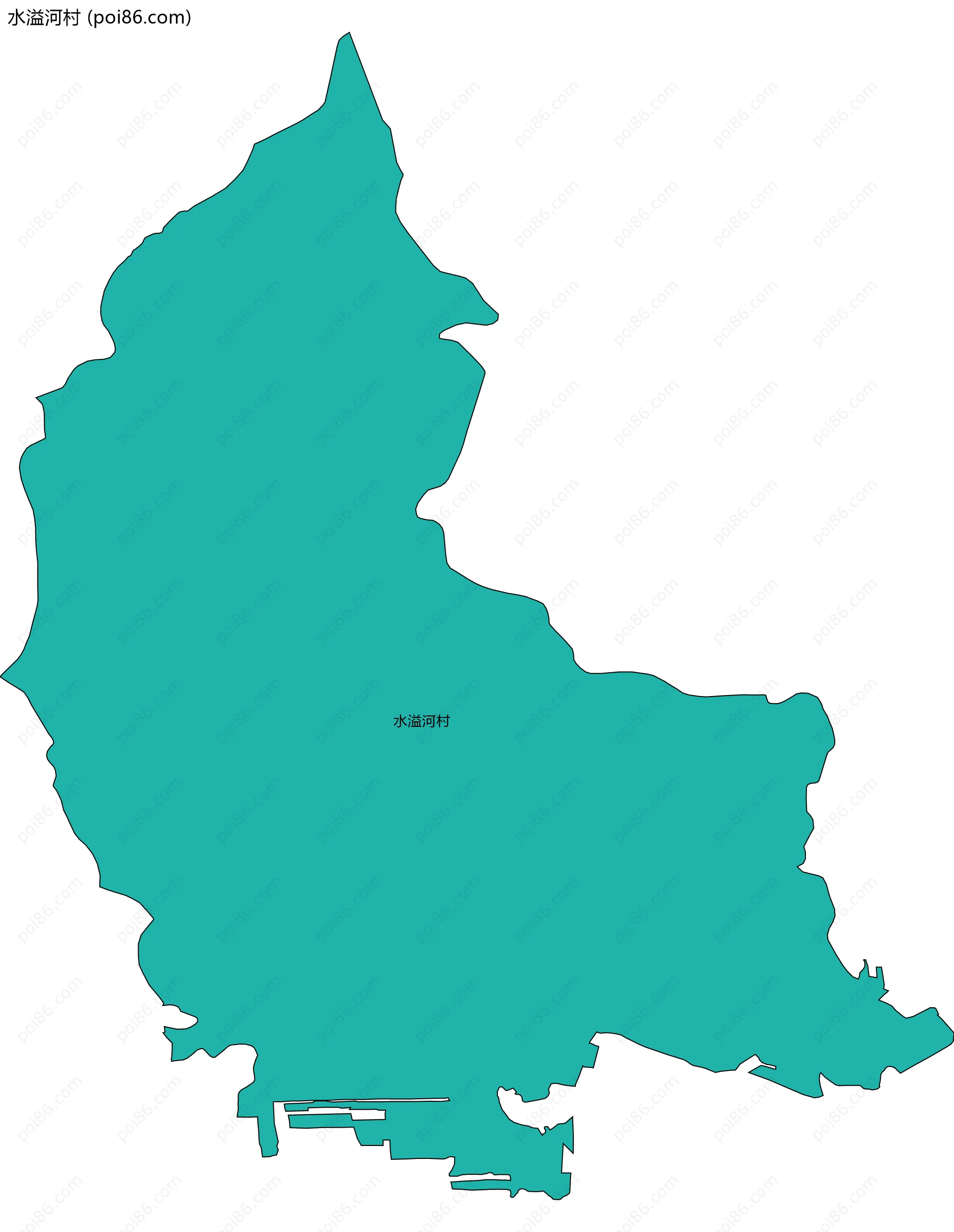 水溢河村边界地图