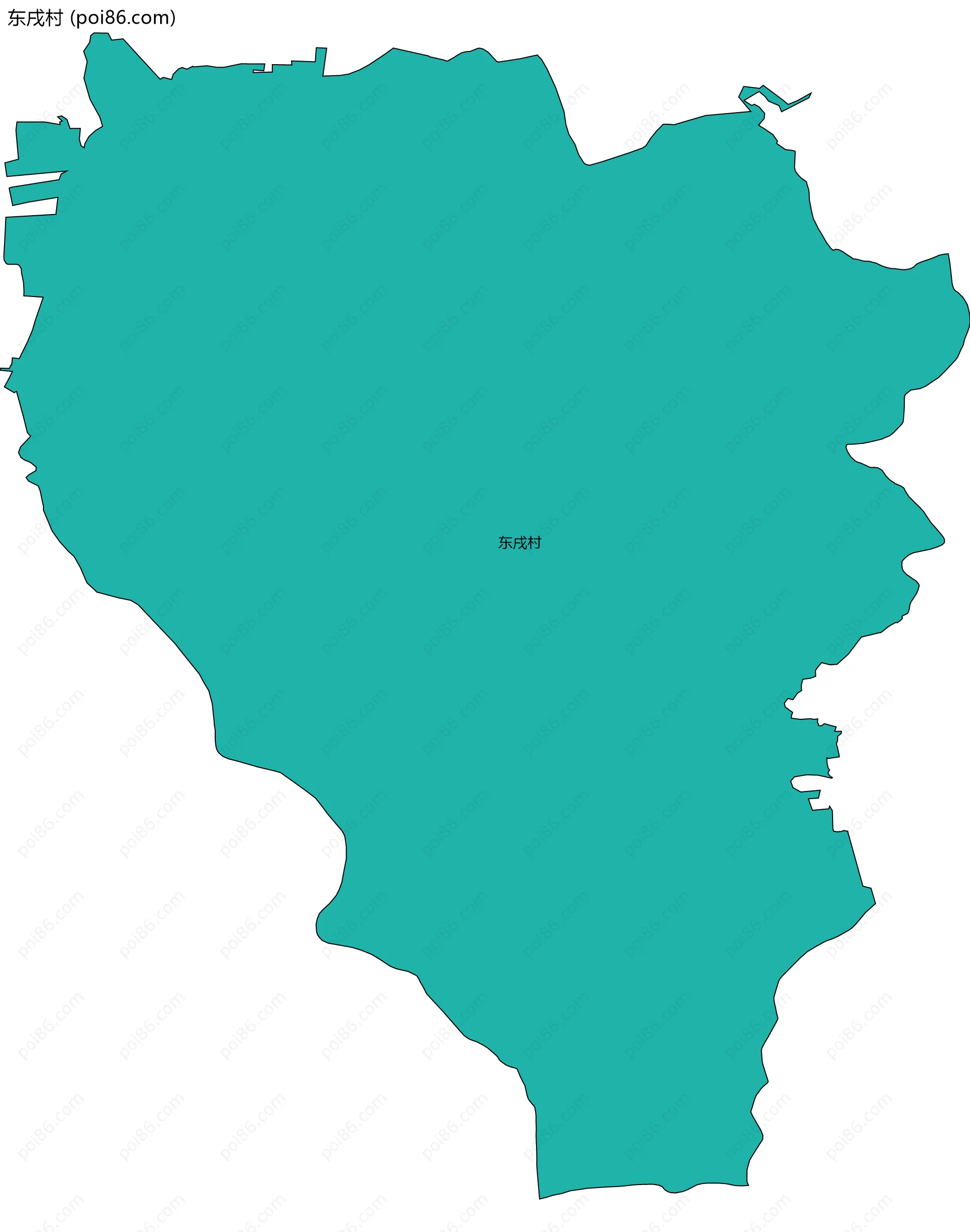 东戌村边界地图